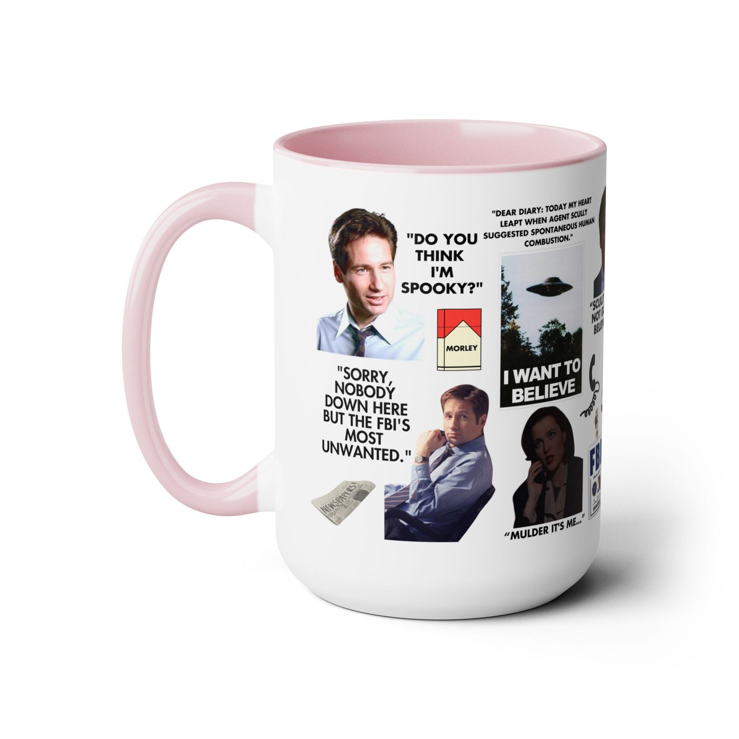 Files 15 oz Colored Handle Coffee Mug