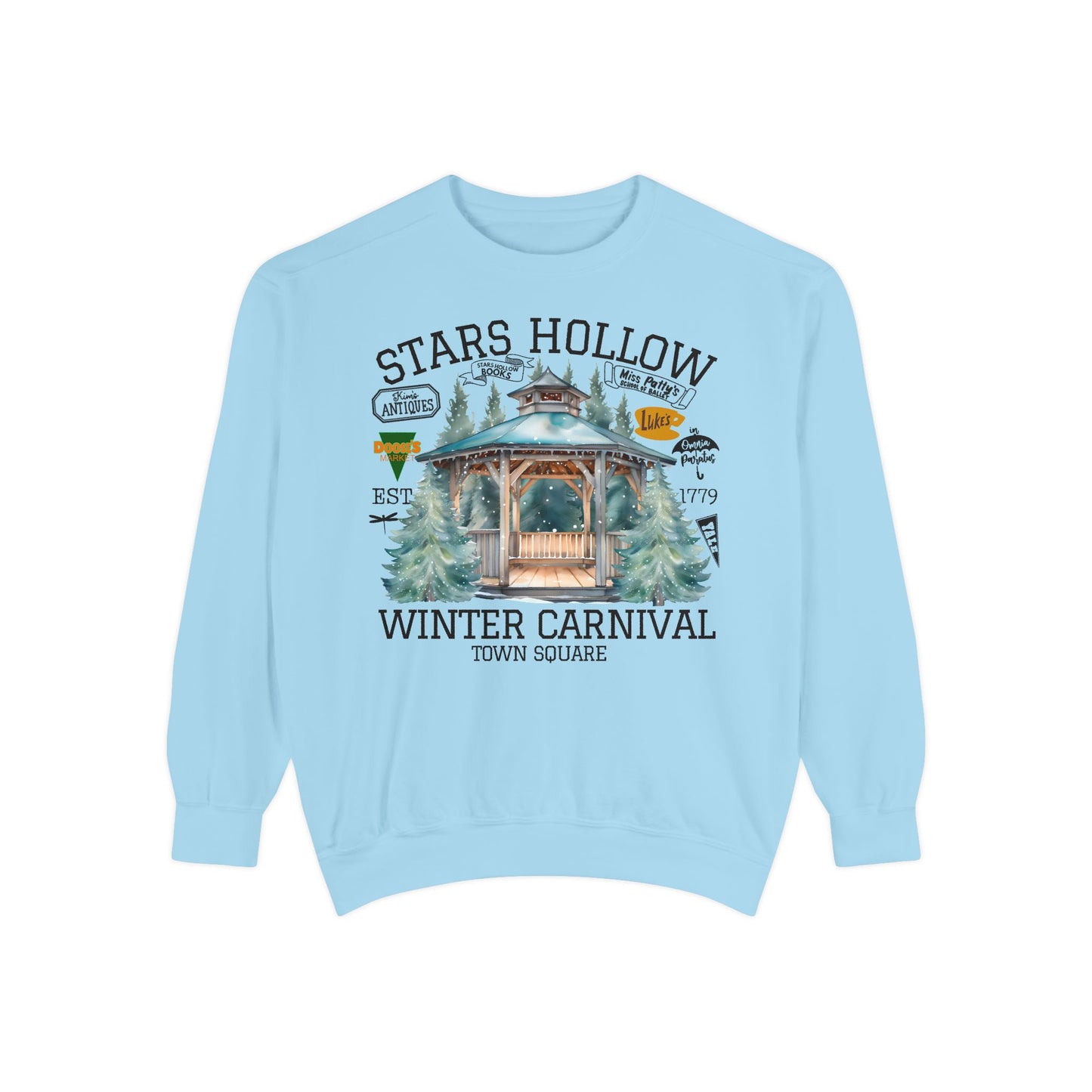 Comfort Colors® Gilmore Girls TV Show Sweatshirt - Stars Hollow Winter Carnival