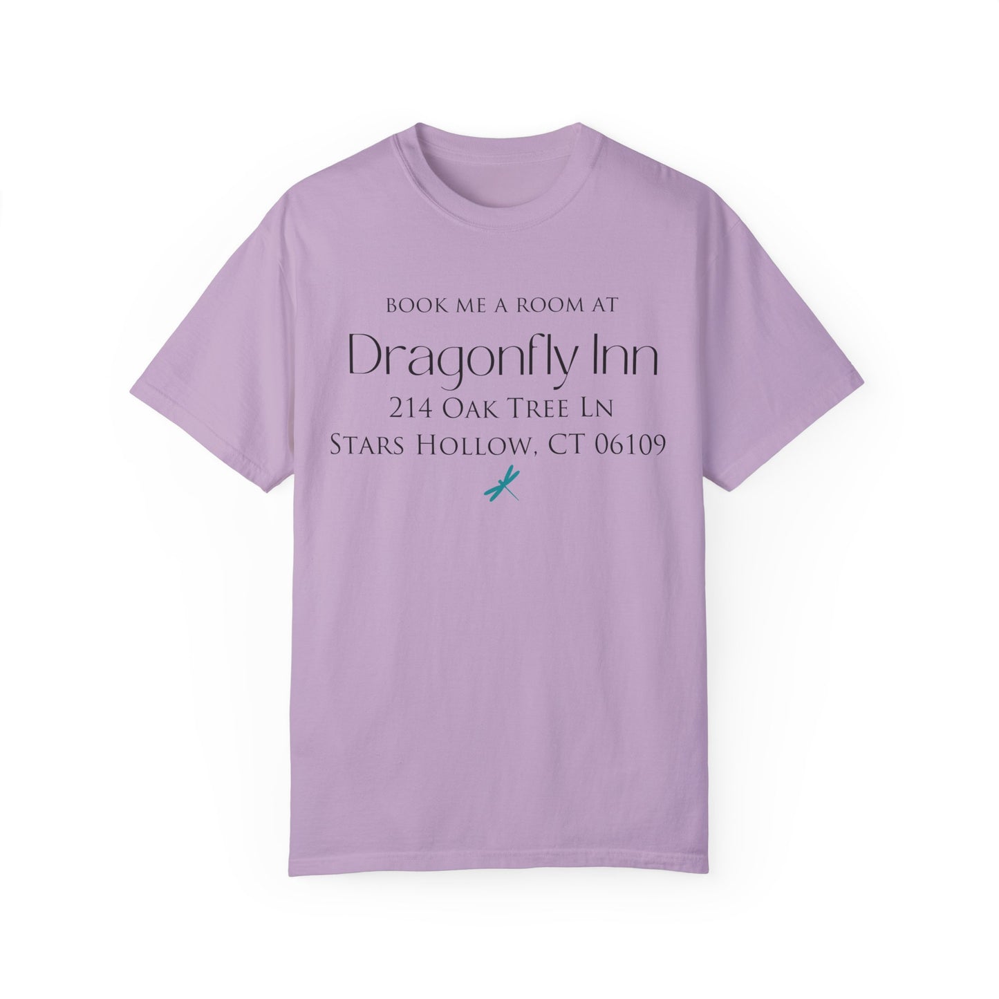 Comfort Colors® Gilmore Girls Shirt - Book Me a Room at Dragonfly Inn Stars Hollow CT
