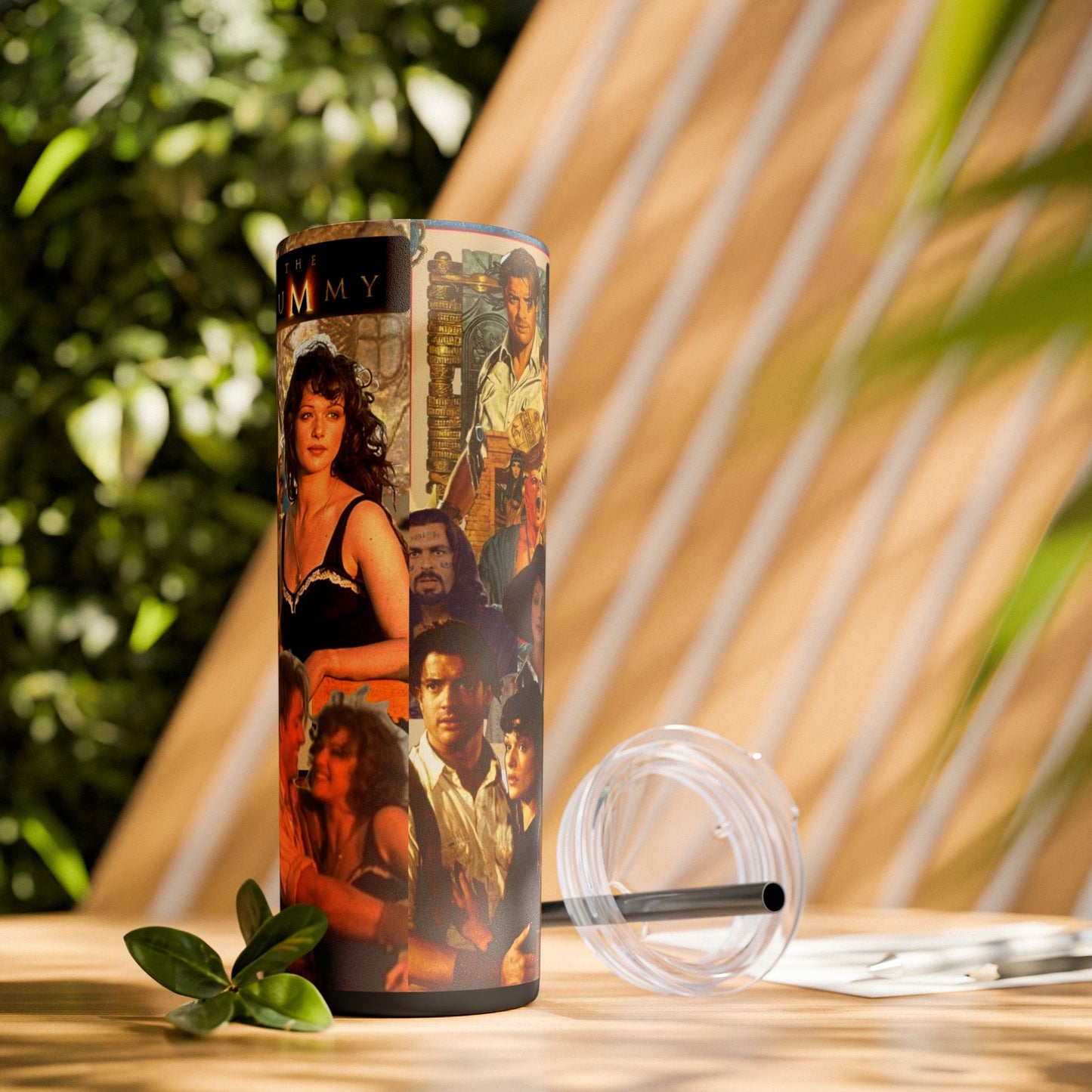 The Mummy 1999 Skinny Tumbler 90s Movies Rick OConnell Evelyn Egypt Brendan Fraser
