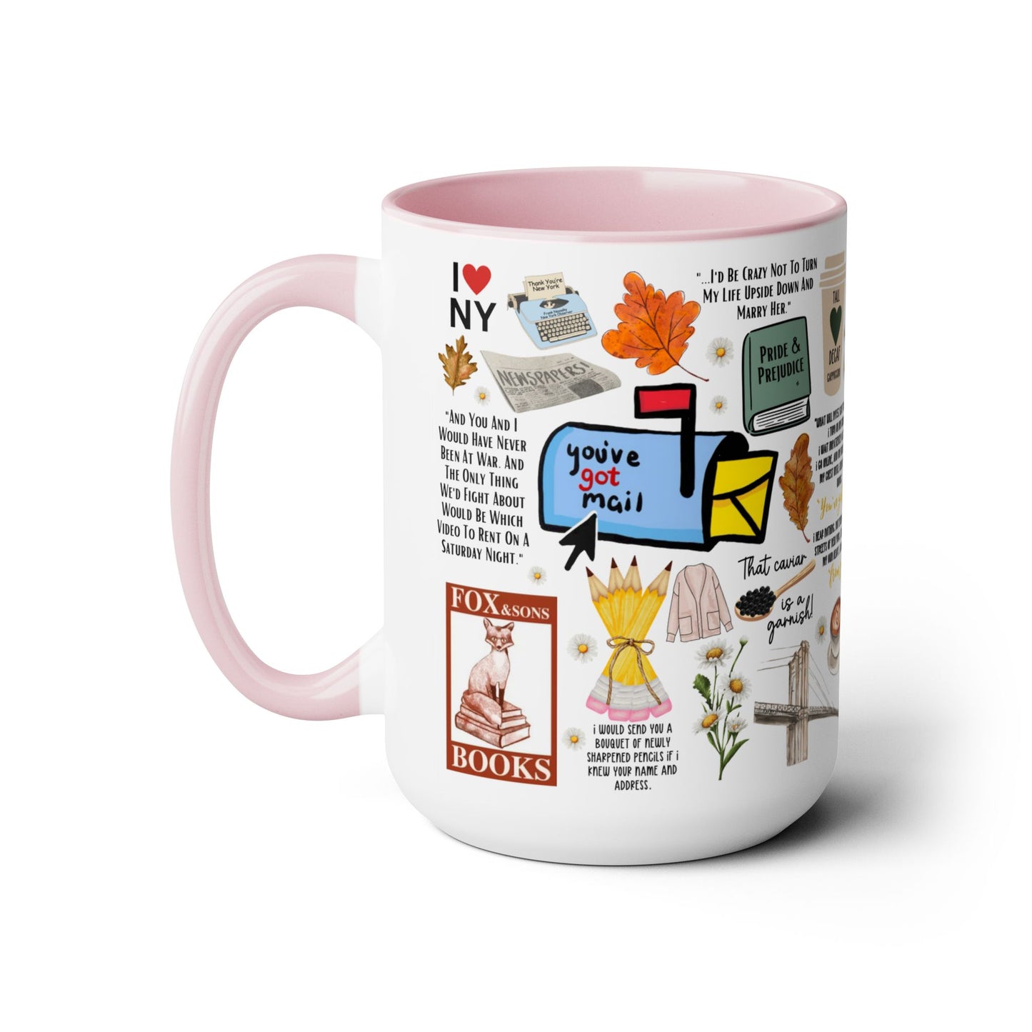 Youve Got Mail Mug 15 oz Colored Handle Coffee Mug