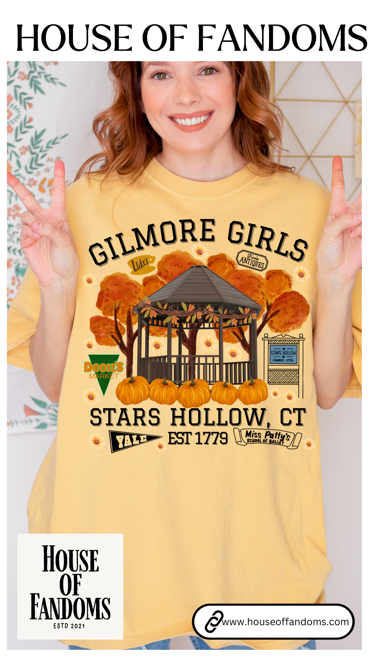 Comfort Colors® Gilmore Girls Shirt - Stars Hollow CT