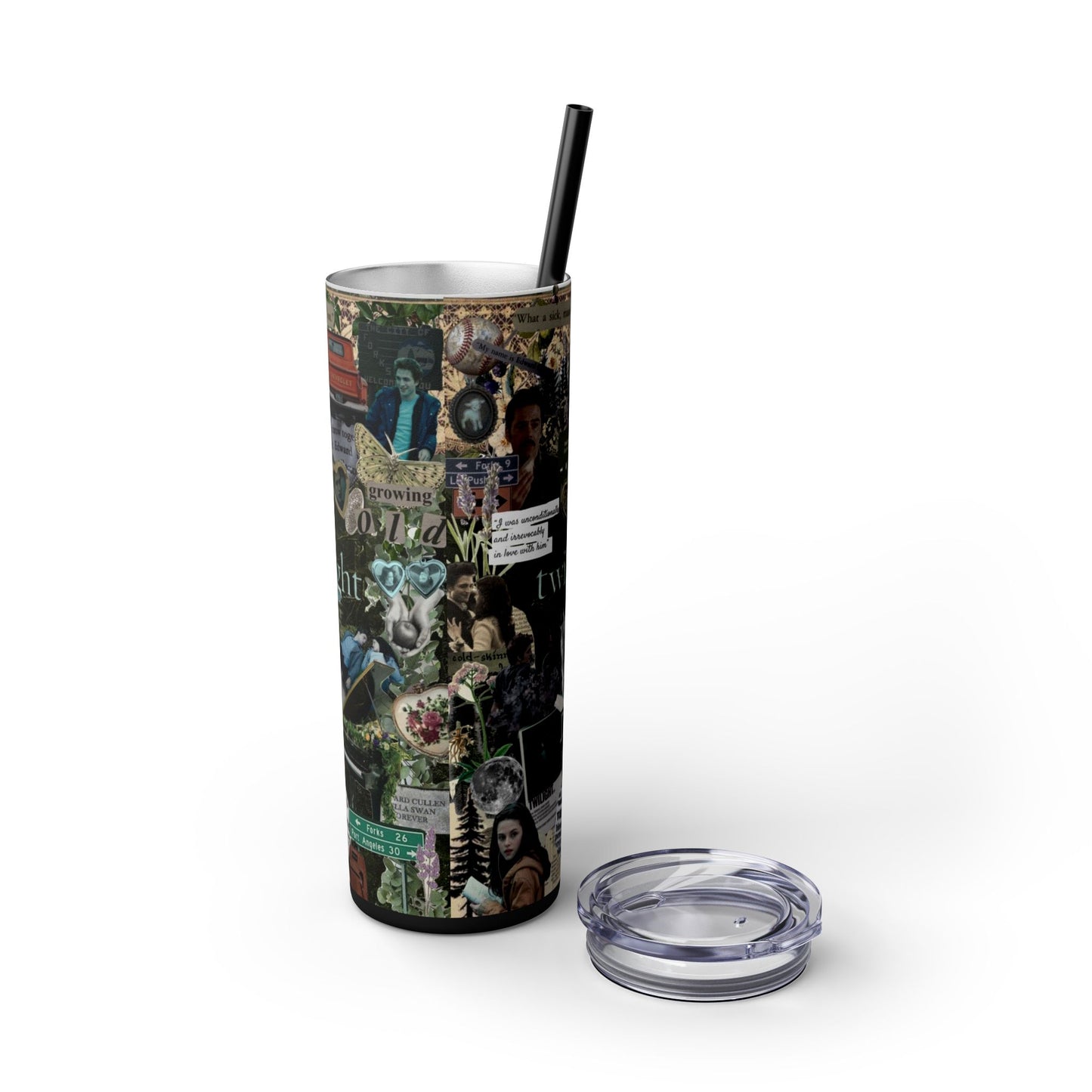 Twilight Saga Movie Skinny Tumbler with Straw 20oz