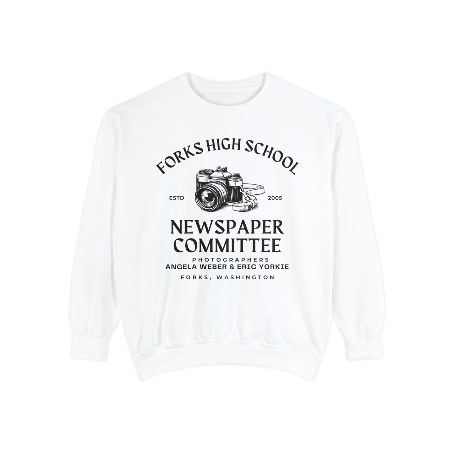 Comfort Colors® Twilight Saga Movie Book Sweatshirt - Forks High School Newspaper Committee