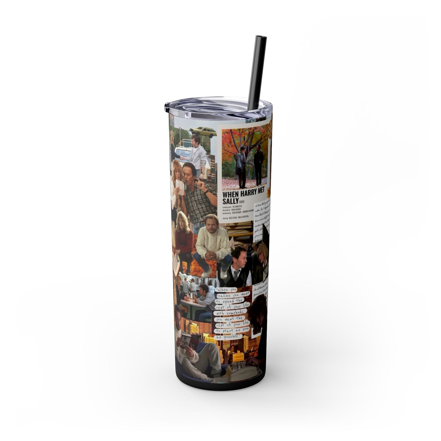 When Harry Met Sally Romantic Movie Romcom 20oz Skinny Tumbler with Straw