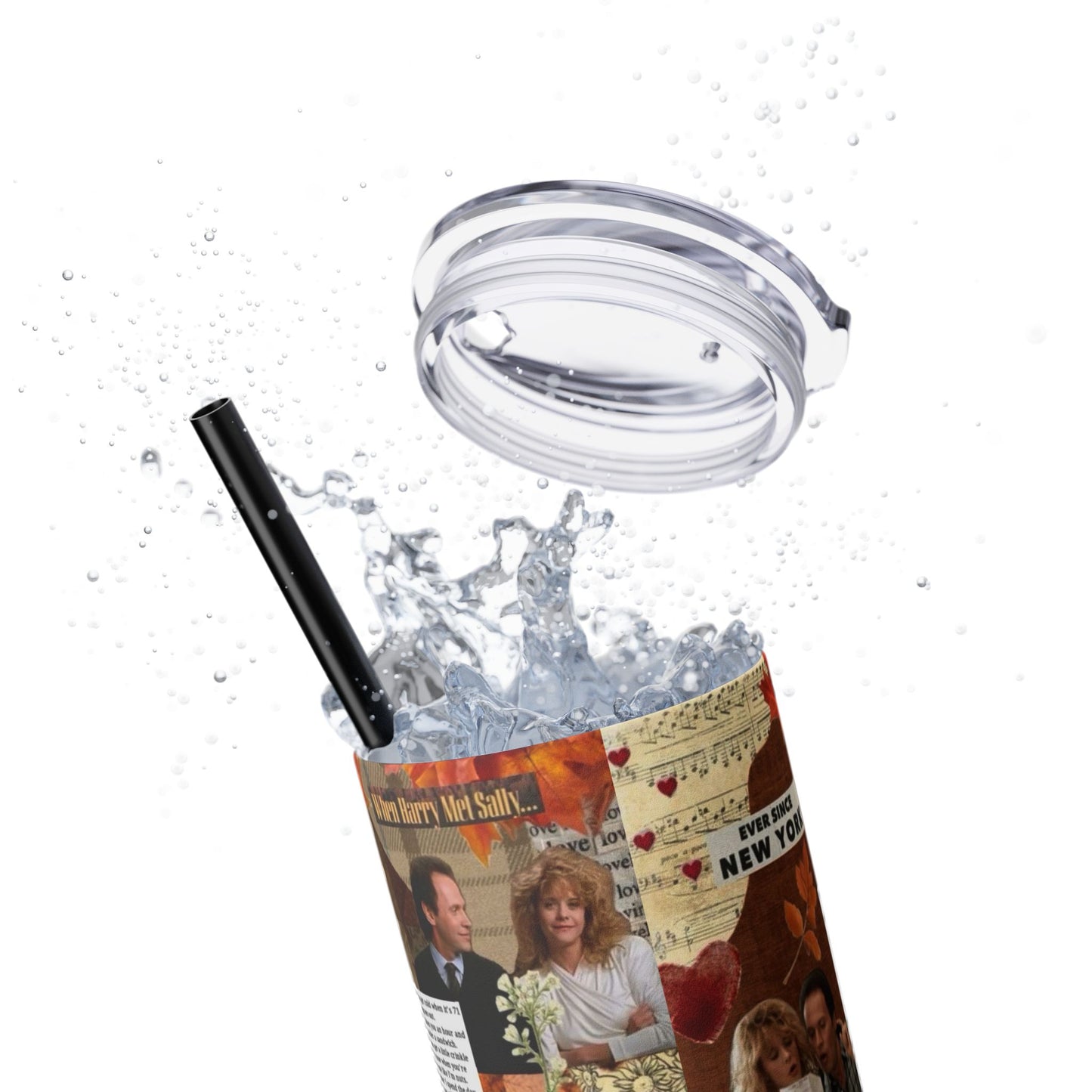 When Harry Met Sally Romantic Movie Romcom 20oz Skinny Tumbler with Straw