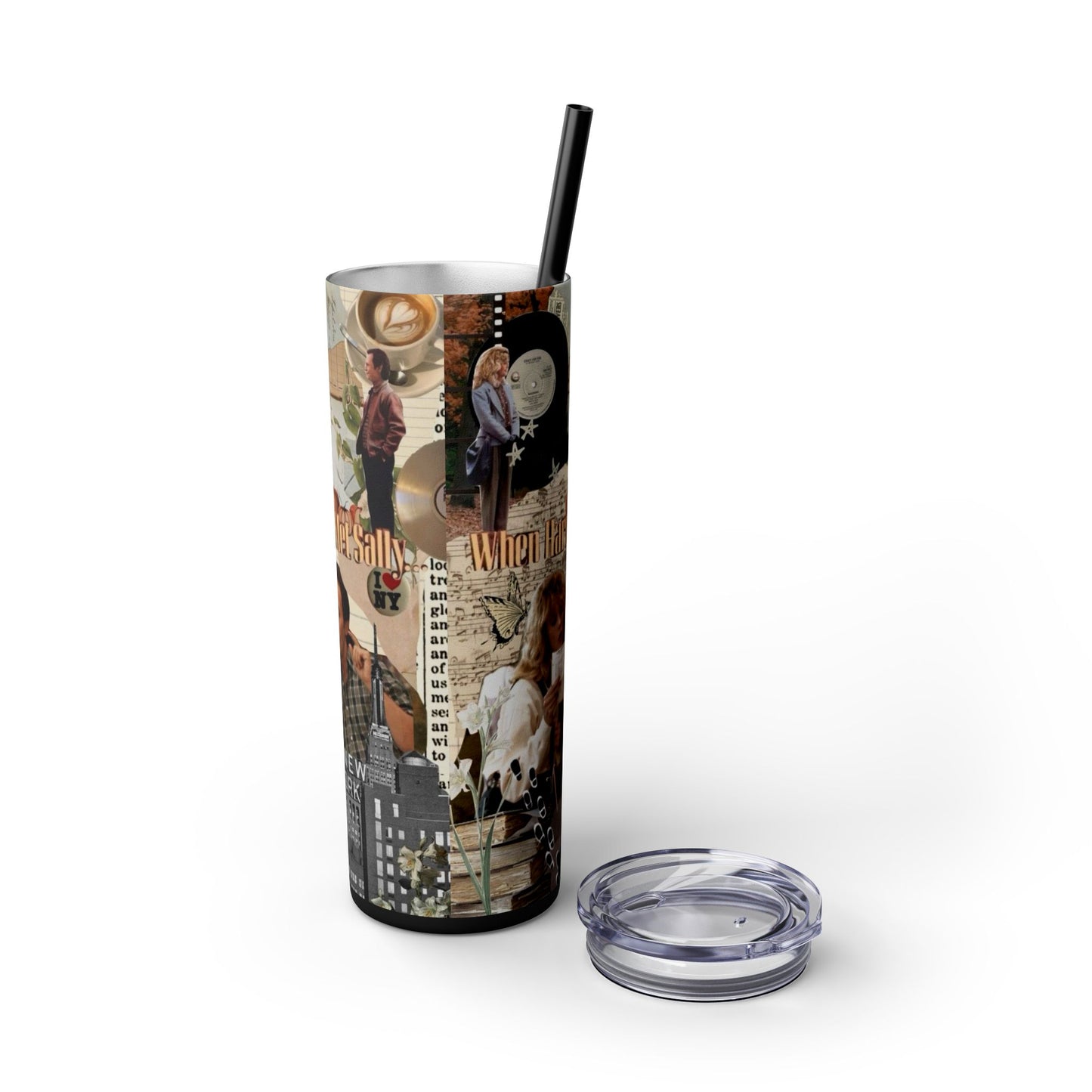 Copy of When Harry Met Sally Romantic Movie Romcom 20oz Skinny Tumbler with Straw