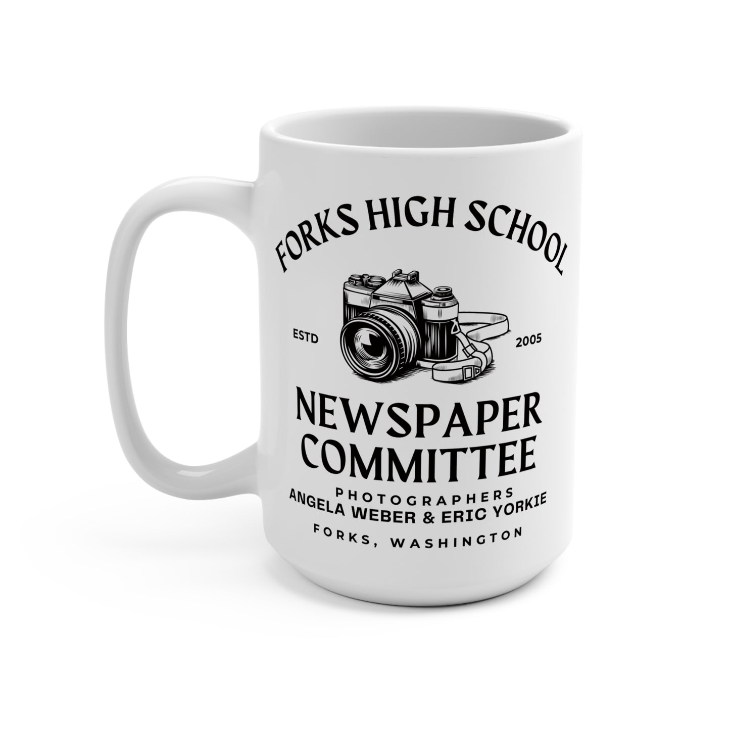 Twilight Saga Book Movie Coffee Mug - 15 oz - Forks High School Newspaper Committee