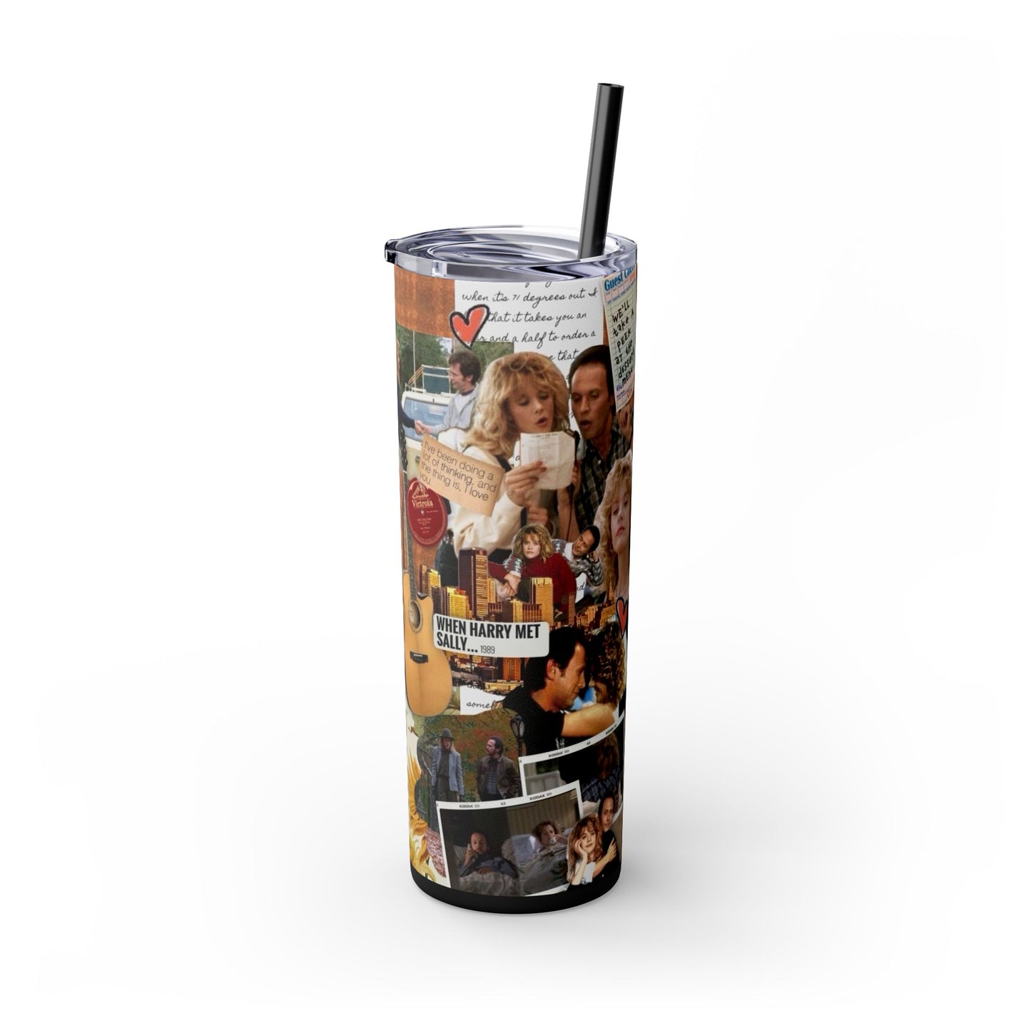 When Harry Met Sally Romantic Movie Romcom 20oz Skinny Tumbler with Straw