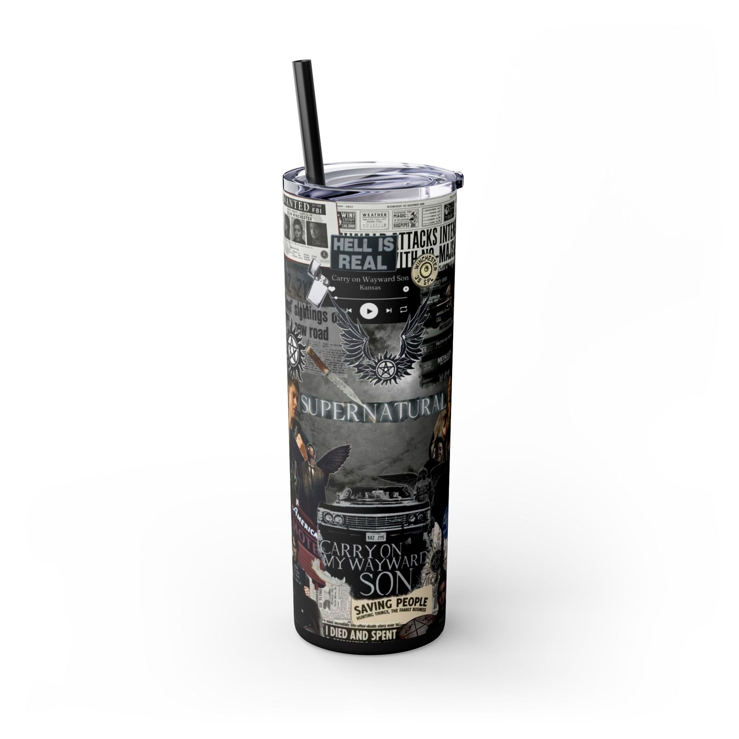 Supernatural TV Show Skinny Tumbler