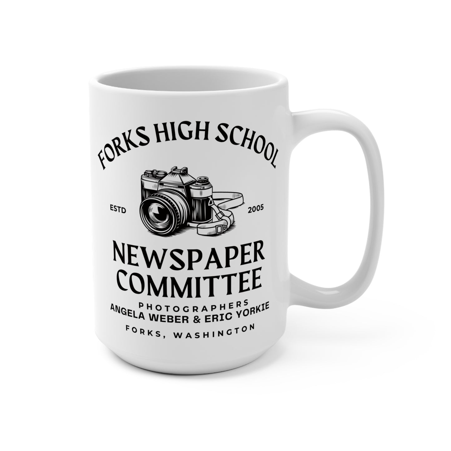 Twilight Saga Book Movie Coffee Mug - 15 oz - Forks High School Newspaper Committee