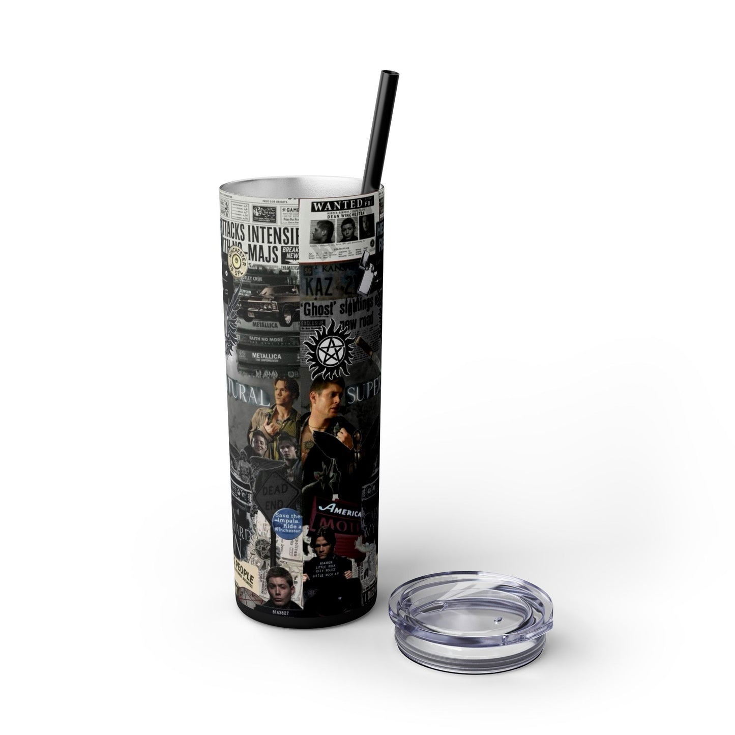 Supernatural TV Show Skinny Tumbler