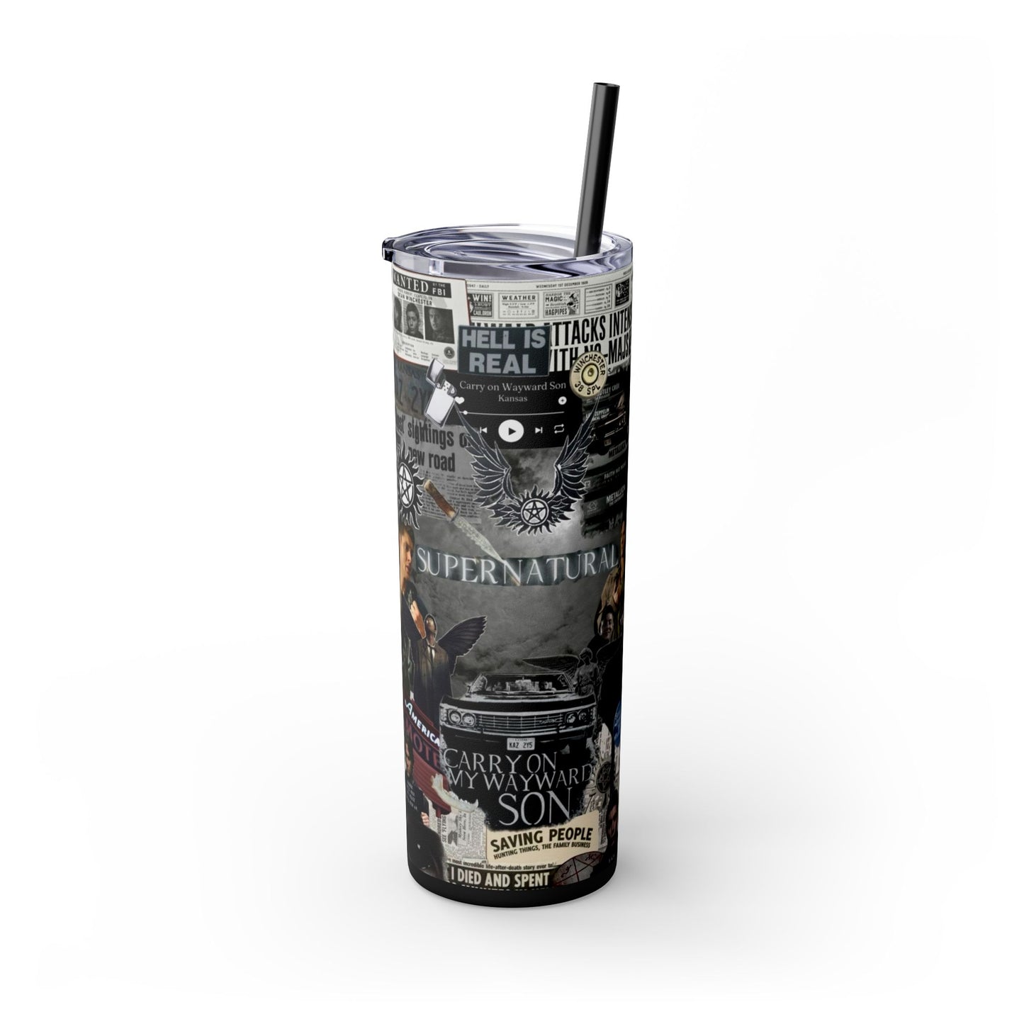 Supernatural TV Show Skinny Tumbler