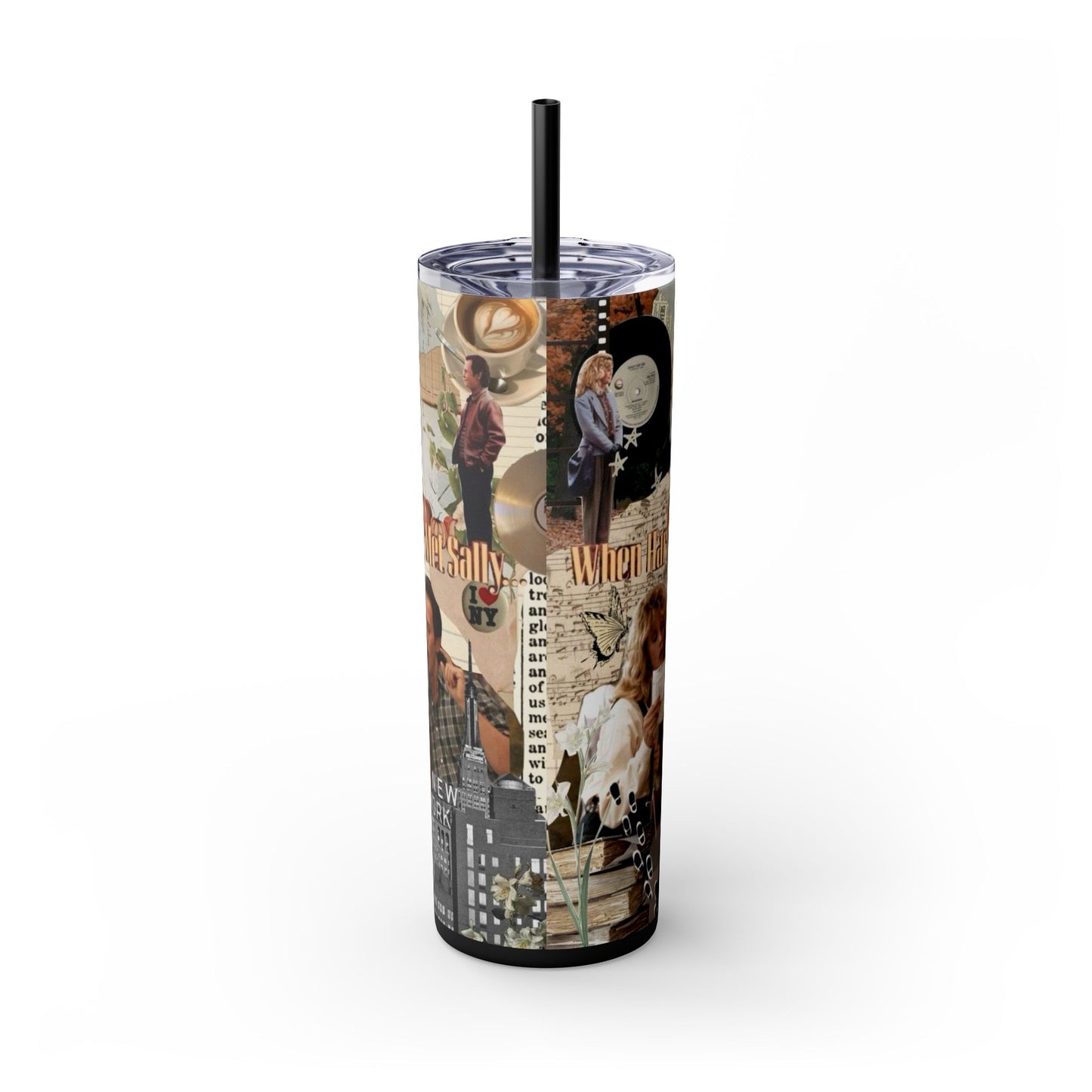 Copy of When Harry Met Sally Romantic Movie Romcom 20oz Skinny Tumbler with Straw