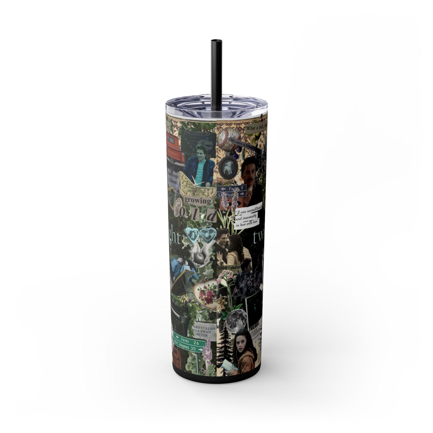 Twilight Saga Movie Skinny Tumbler with Straw 20oz