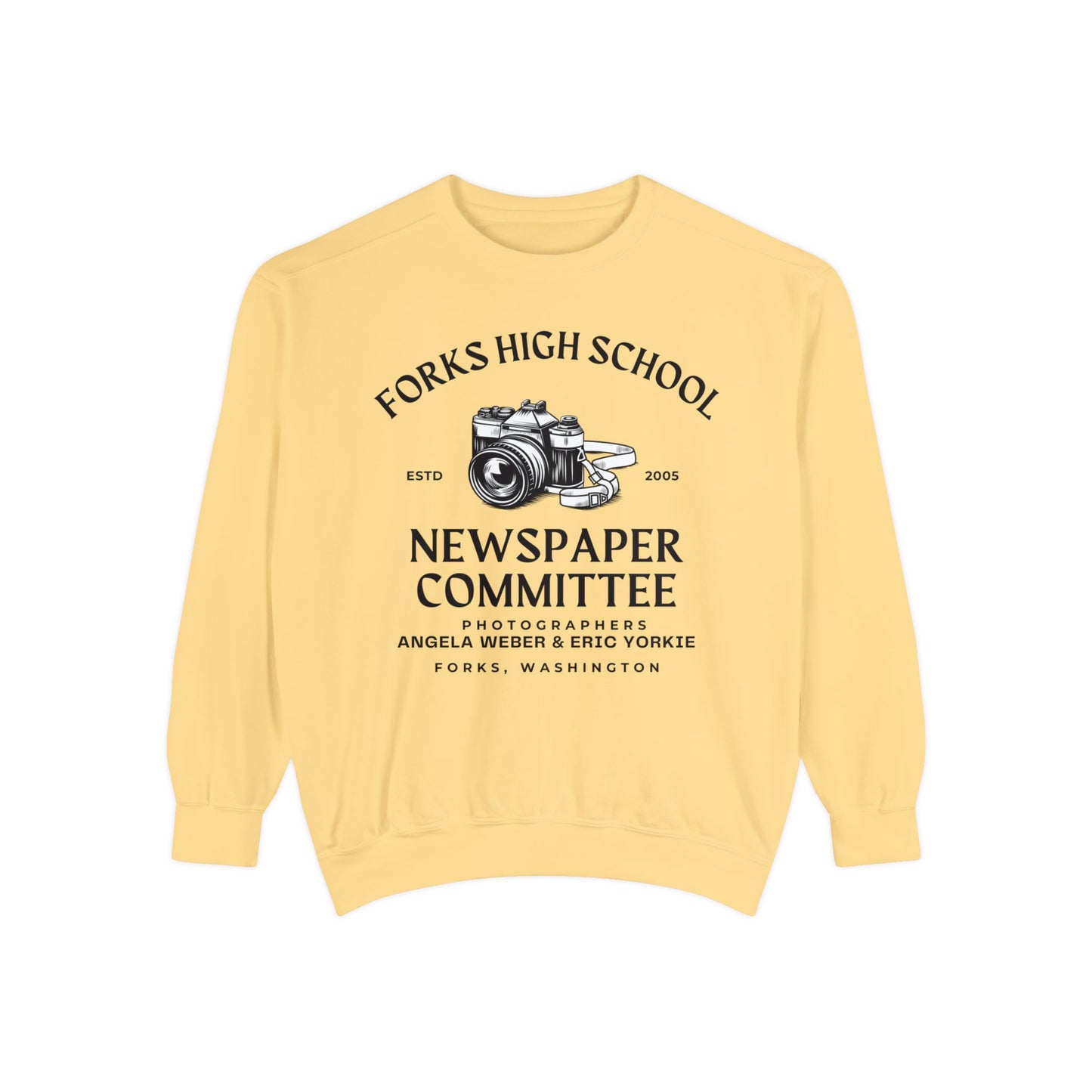 Comfort Colors® Twilight Saga Movie Book Sweatshirt - Forks High School Newspaper Committee