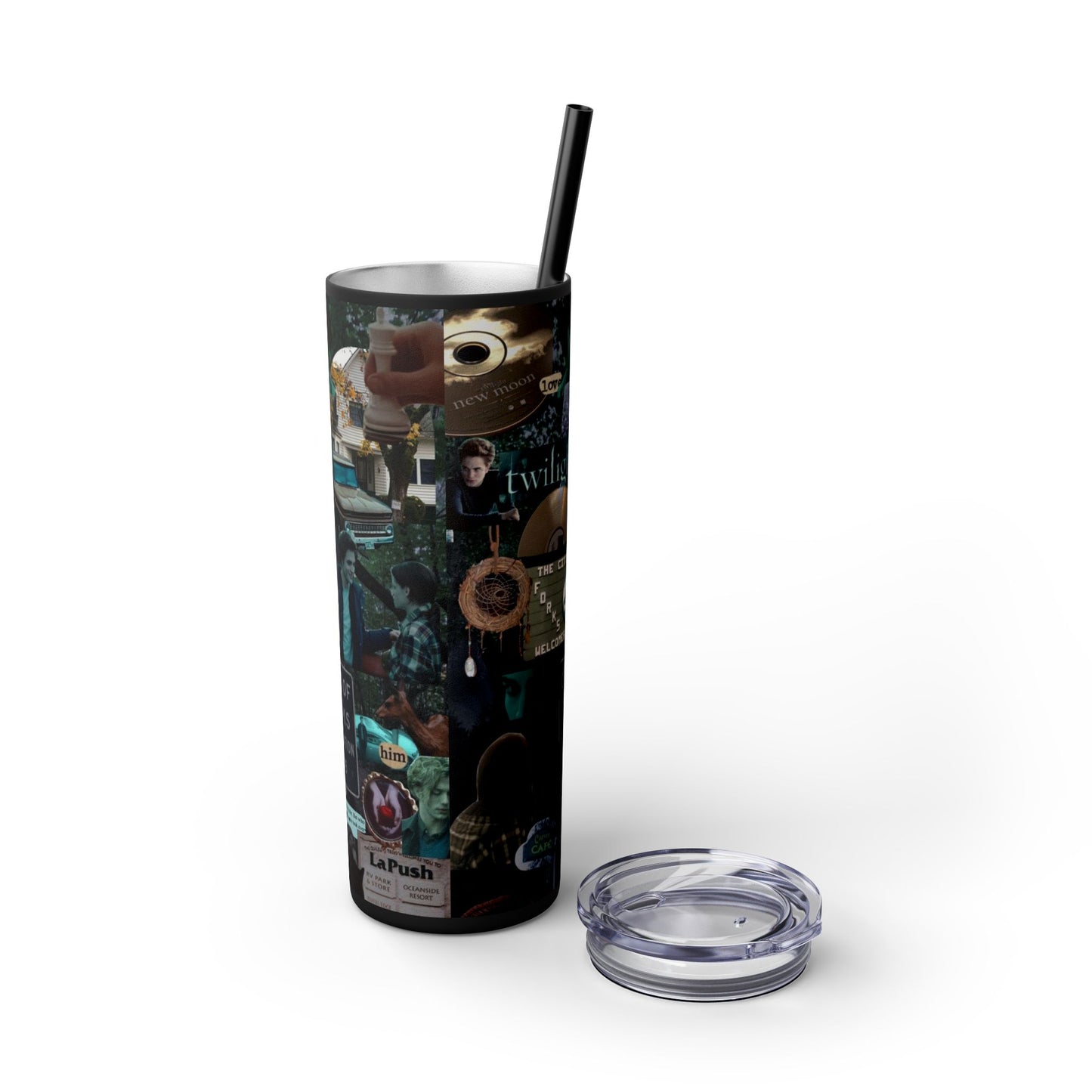 Twilight Saga Movie Skinny Tumbler with Straw 20oz