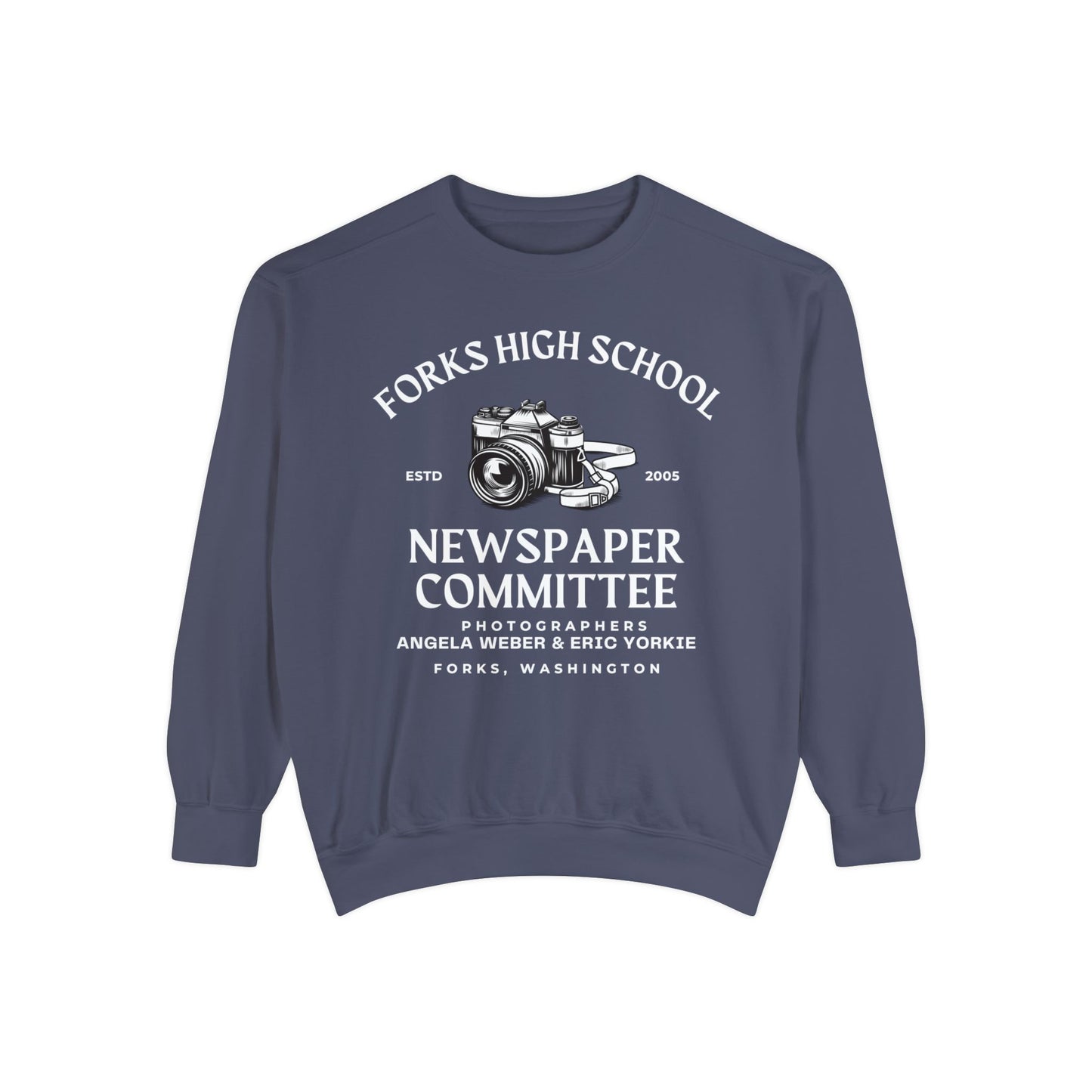 Comfort Colors® Twilight Saga Movie Book Sweatshirt - Forks High School Newspaper Committee