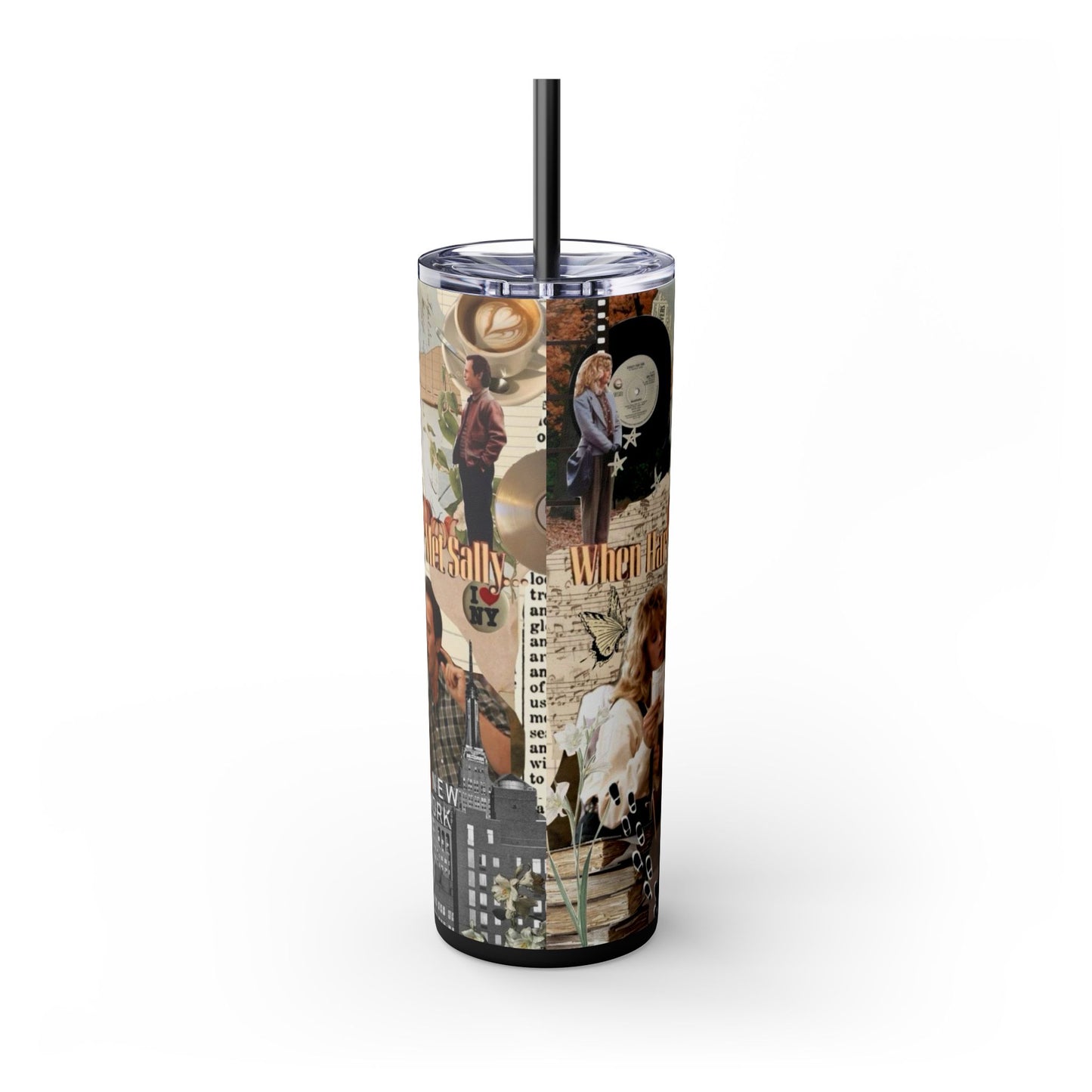 Copy of When Harry Met Sally Romantic Movie Romcom 20oz Skinny Tumbler with Straw