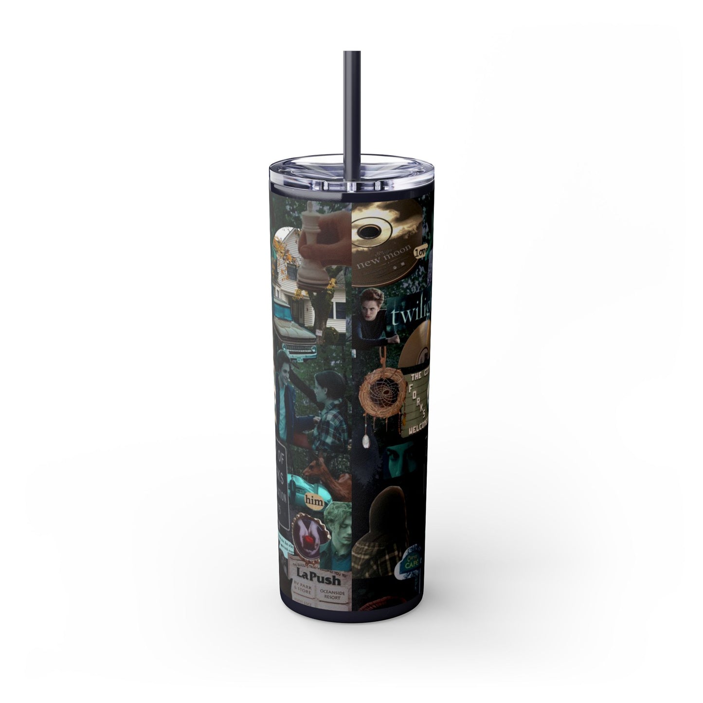 Twilight Saga Movie Skinny Tumbler with Straw 20oz