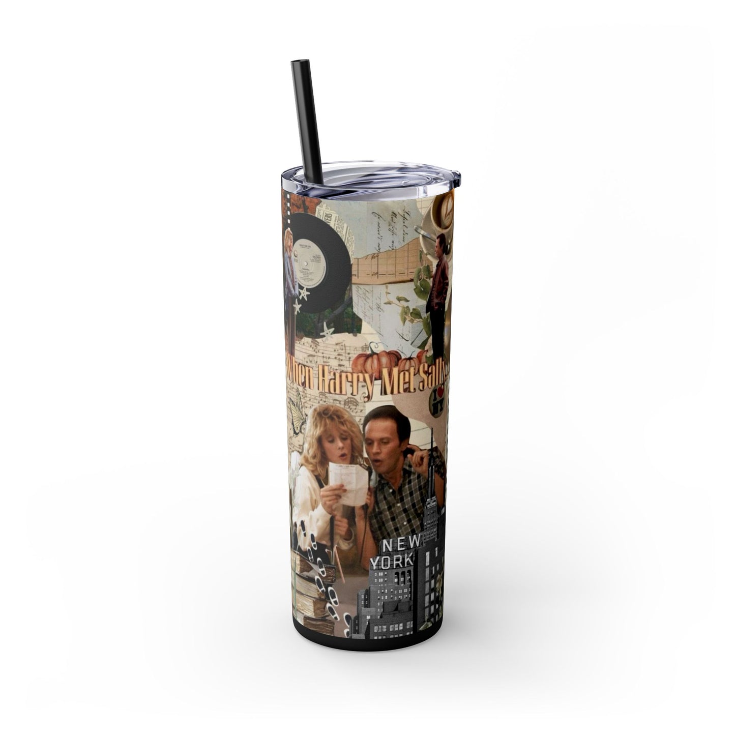 Copy of When Harry Met Sally Romantic Movie Romcom 20oz Skinny Tumbler with Straw