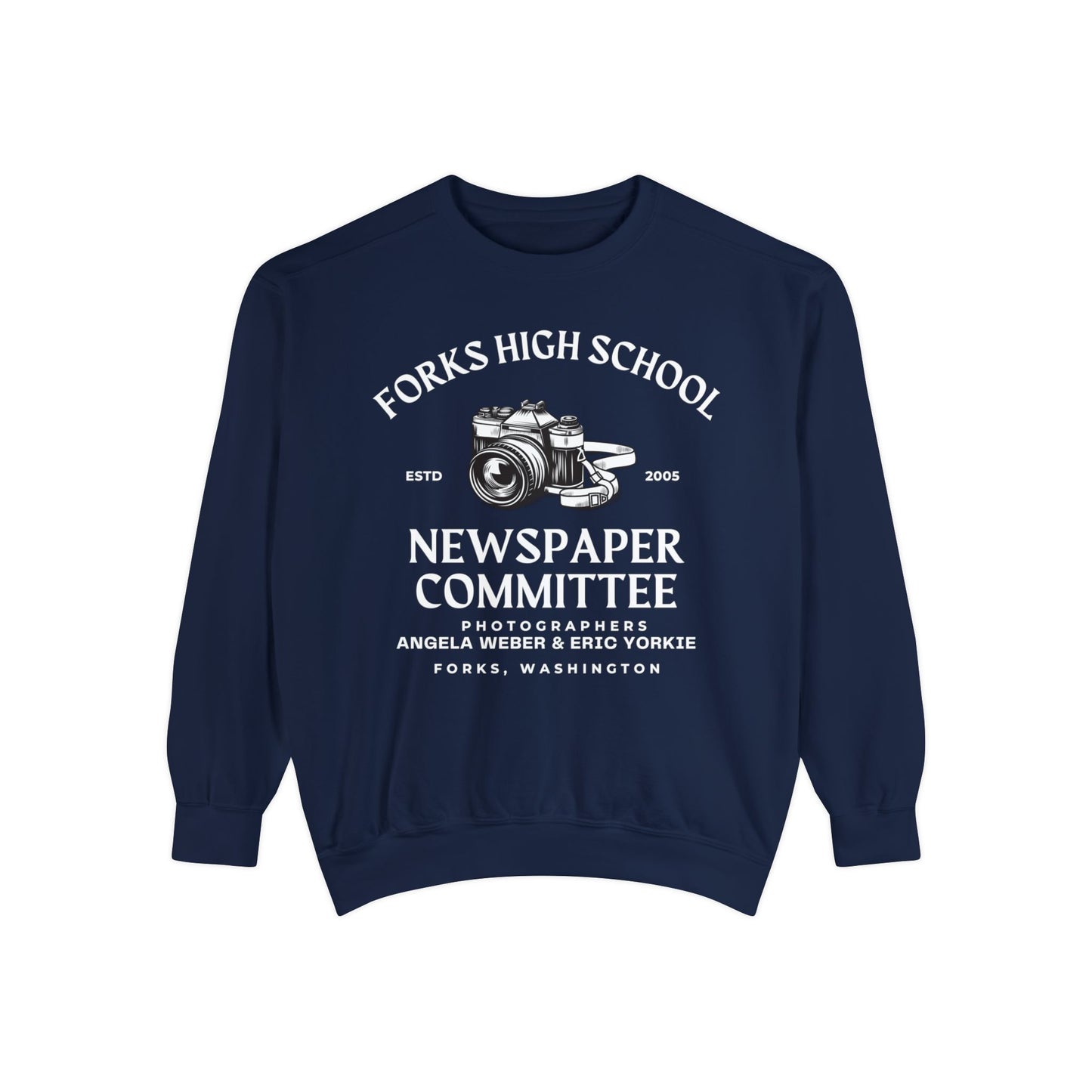 Comfort Colors® Twilight Saga Movie Book Sweatshirt - Forks High School Newspaper Committee