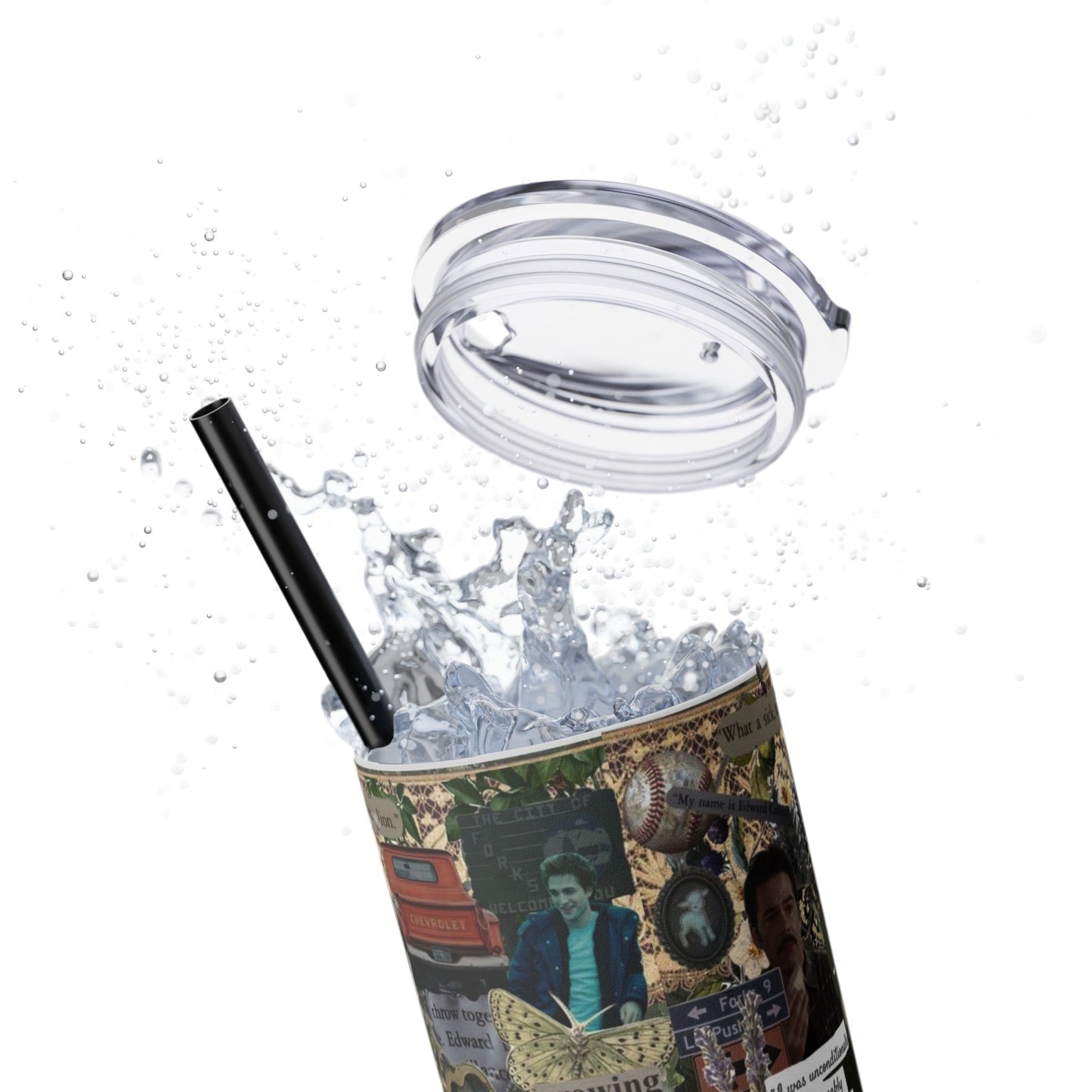 Twilight Saga Movie Skinny Tumbler with Straw 20oz