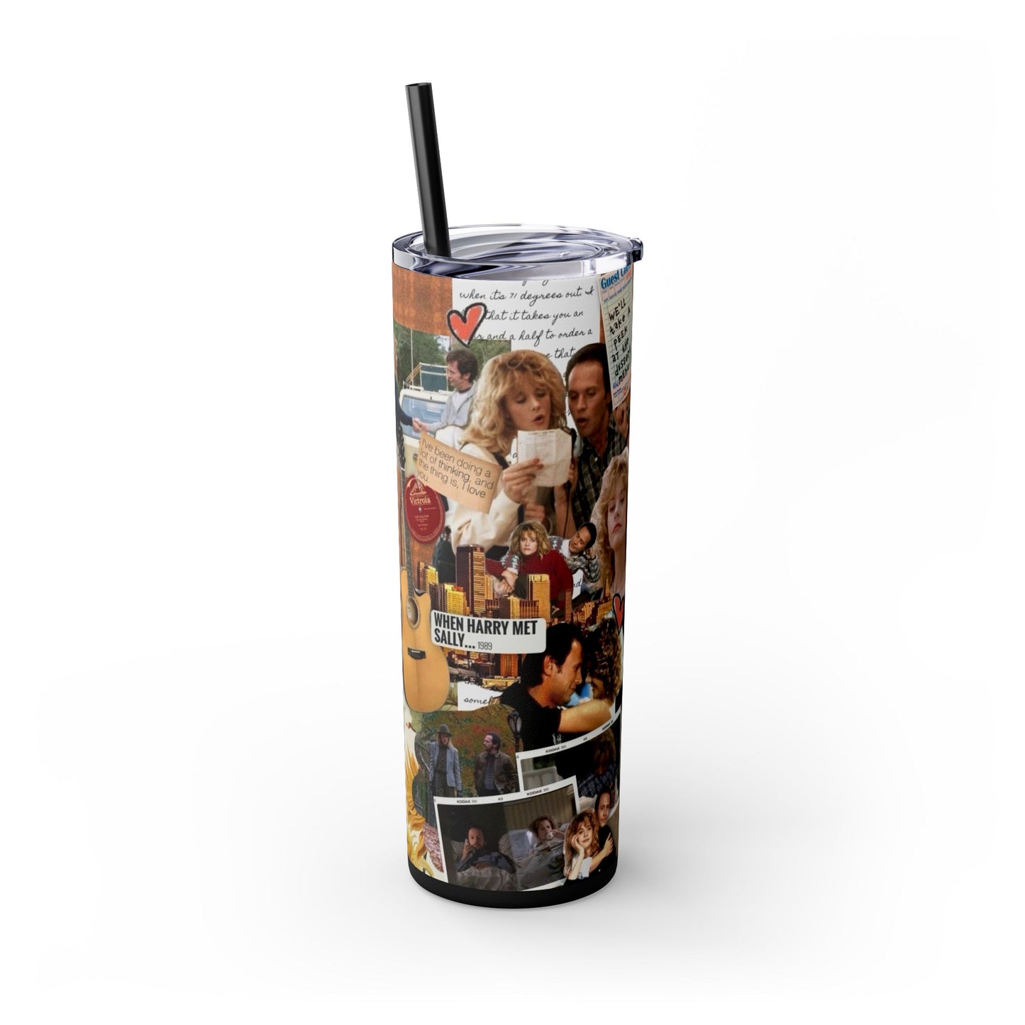 When Harry Met Sally Romantic Movie Romcom 20oz Skinny Tumbler with Straw