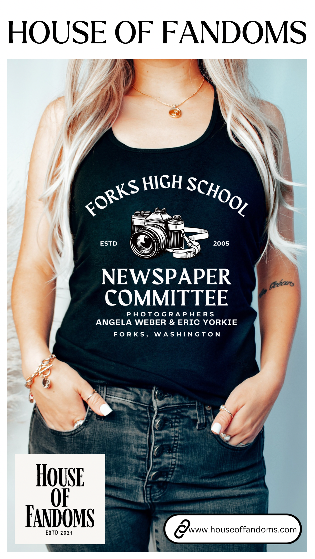 Twilight Saga Movie Book Shirt Tank - Forks High School Newspaper Committee