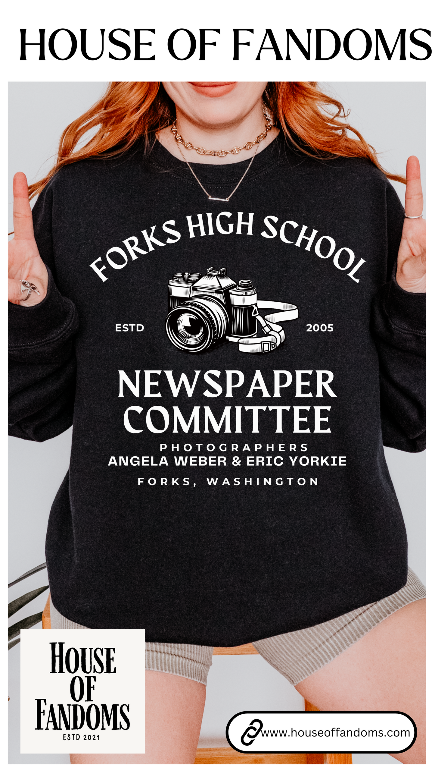 Twilight Saga Book Movie Sweatshirt - Forks High School Newspaper Committee