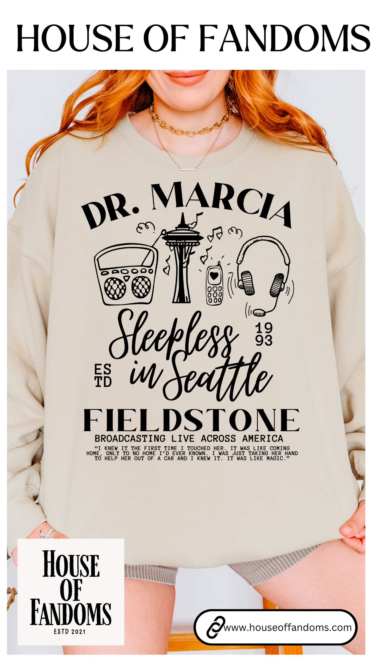 Sleepless in Seattle Movie Sweatshirt