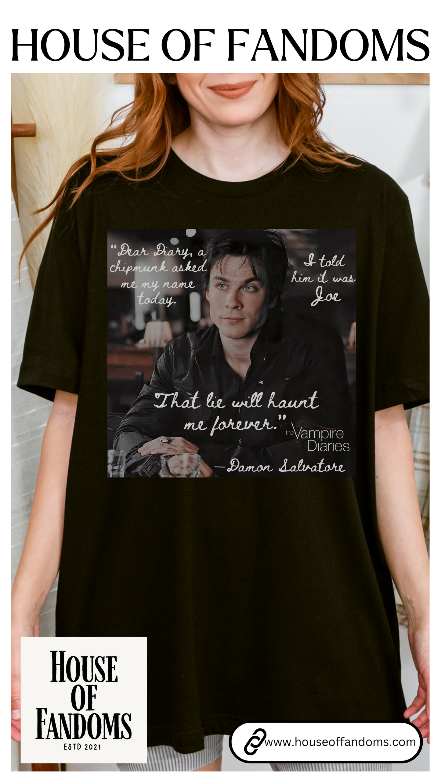 The Vampire Diaries TV Show Shirt - Damon Funny Quote