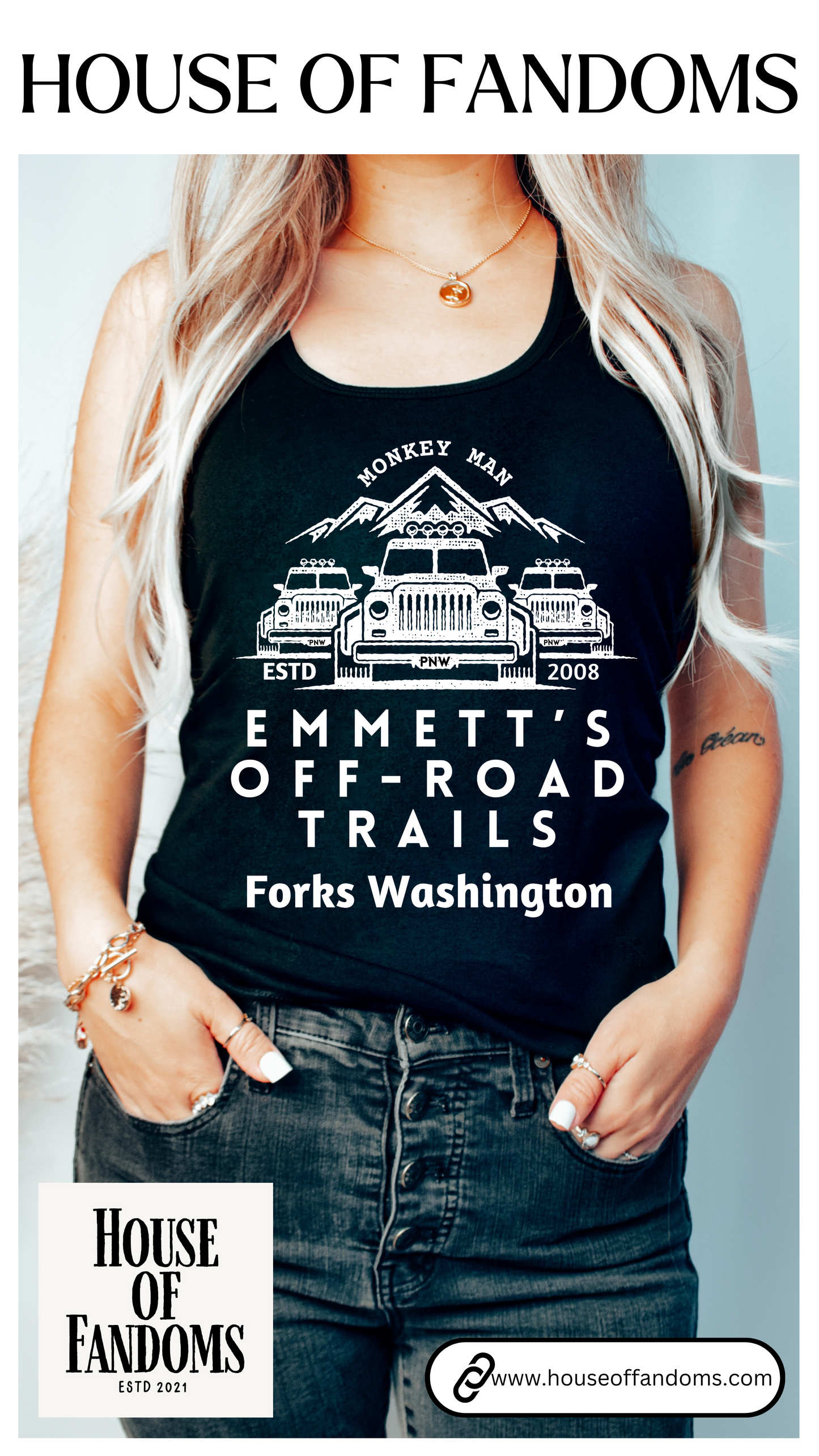 Twilight Saga Movie Book Shirt Tank - Emmett Cullen