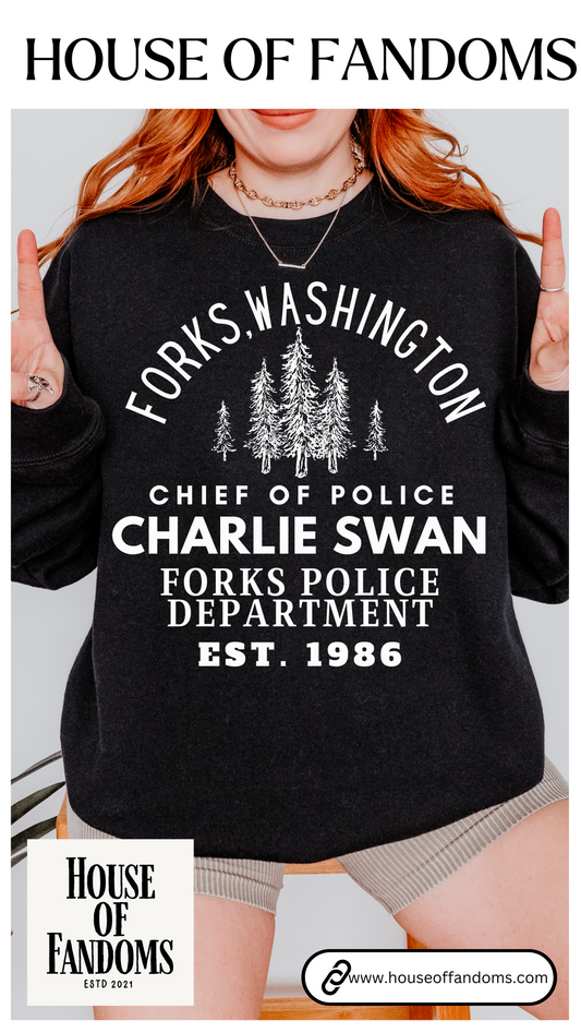 Twilight Saga Movie Sweatshirt - Sheriff Chalie Swan