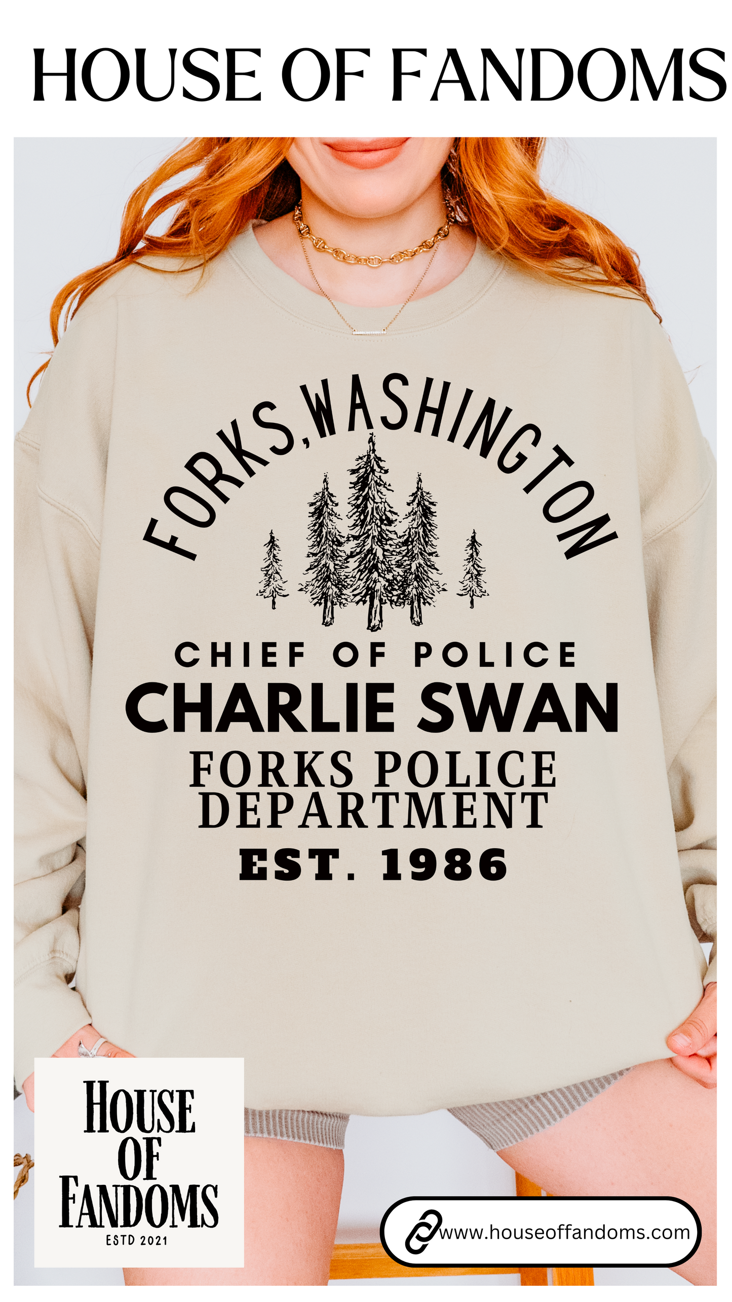 Twilight Saga Movie Sweatshirt - Sheriff Chalie Swan