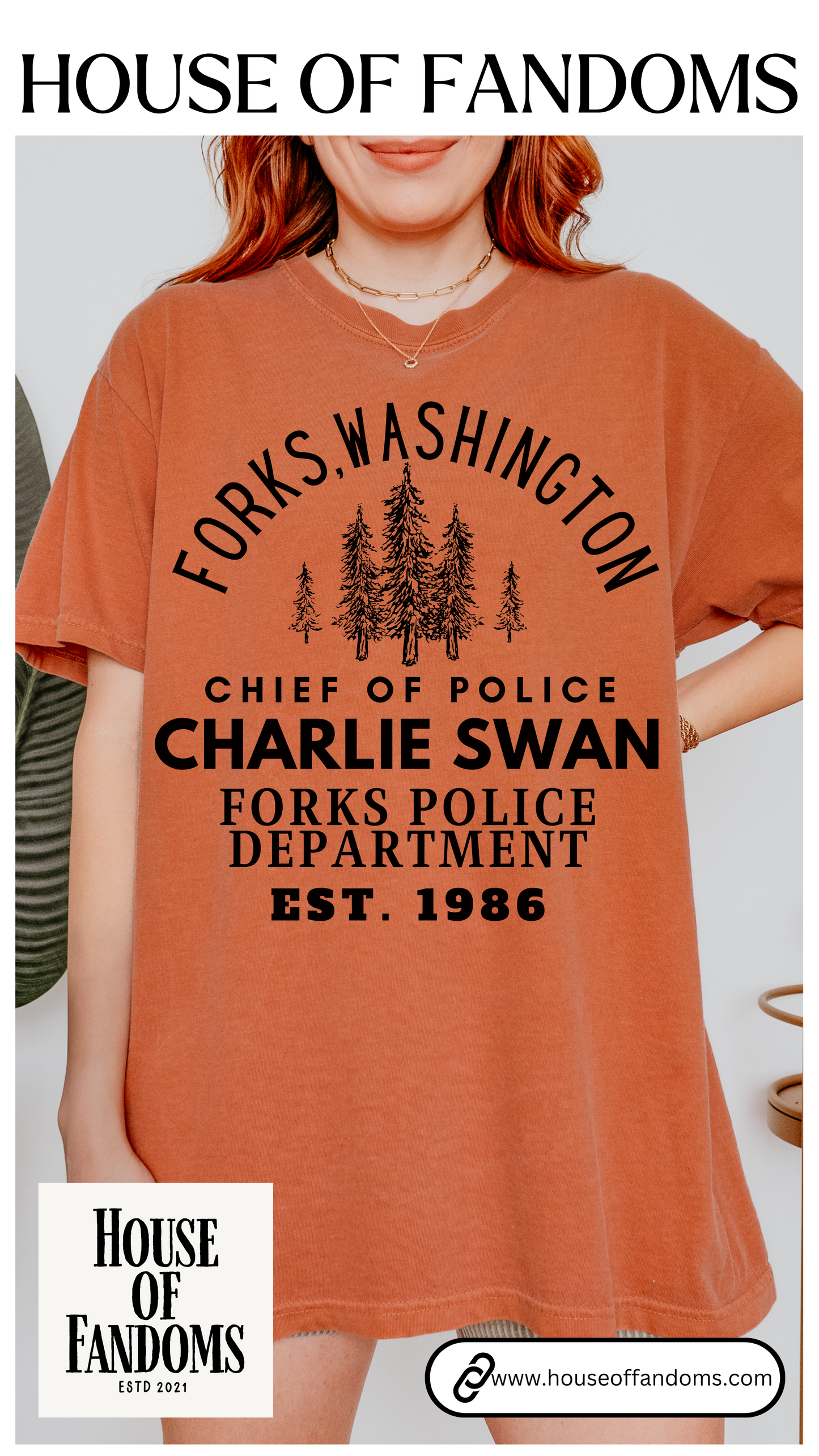 Comfort Colors® Twilight Saga Movie Book Shirt - Sheriff Charlie Swan