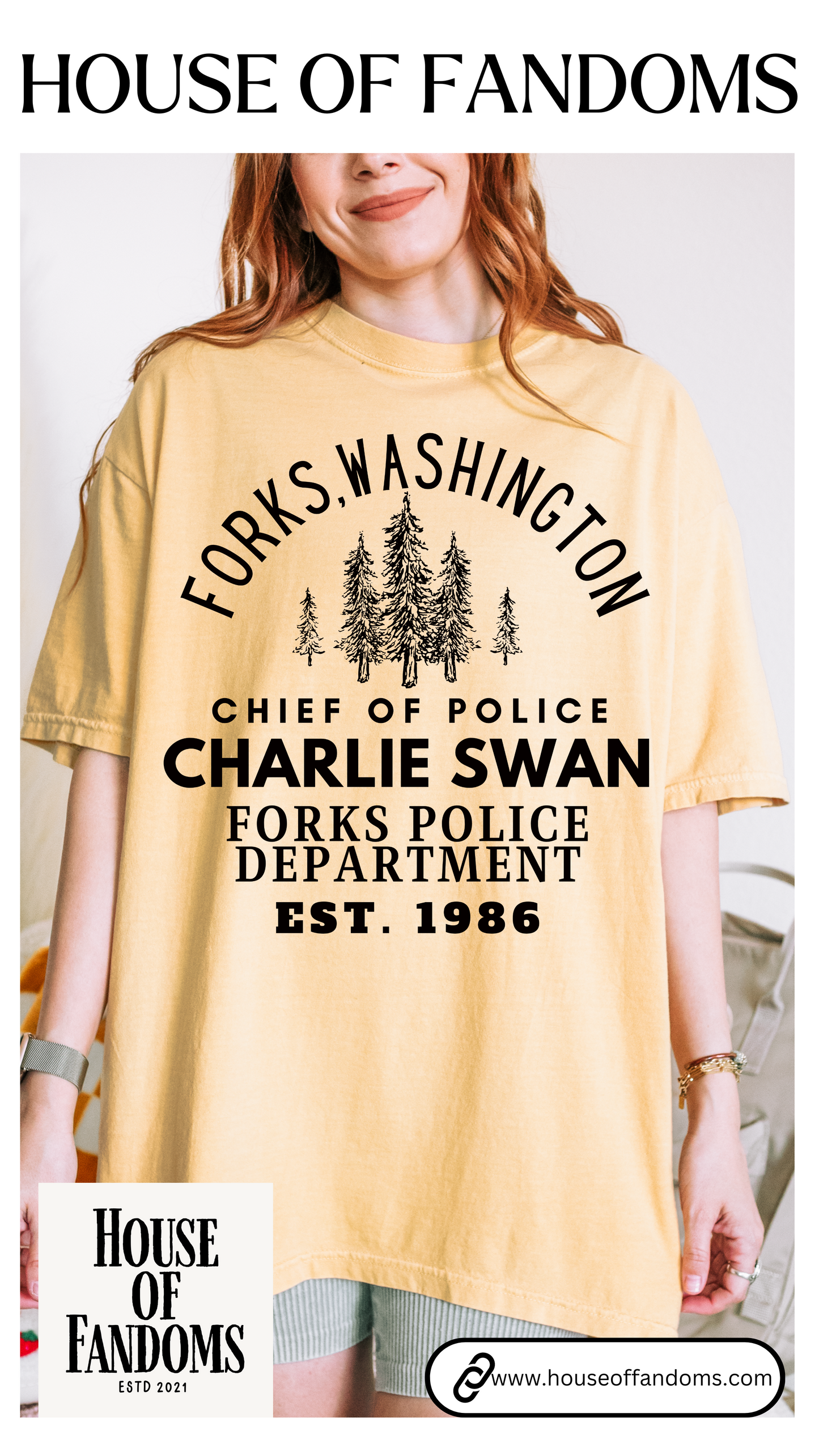 Comfort Colors® Twilight Saga Movie Book Shirt - Sheriff Charlie Swan