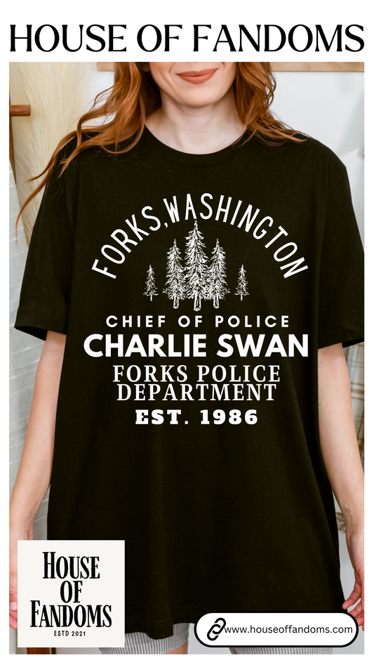 Twilight Saga Movie Book Shirt - Sheriff Charlie Swan