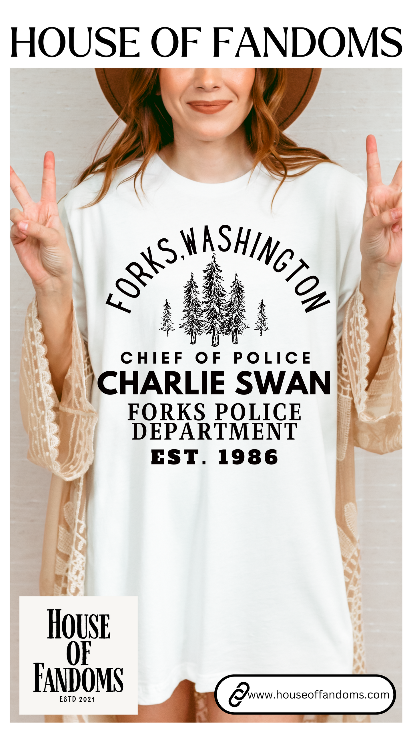 Twilight Saga Movie Book Shirt - Sheriff Charlie Swan