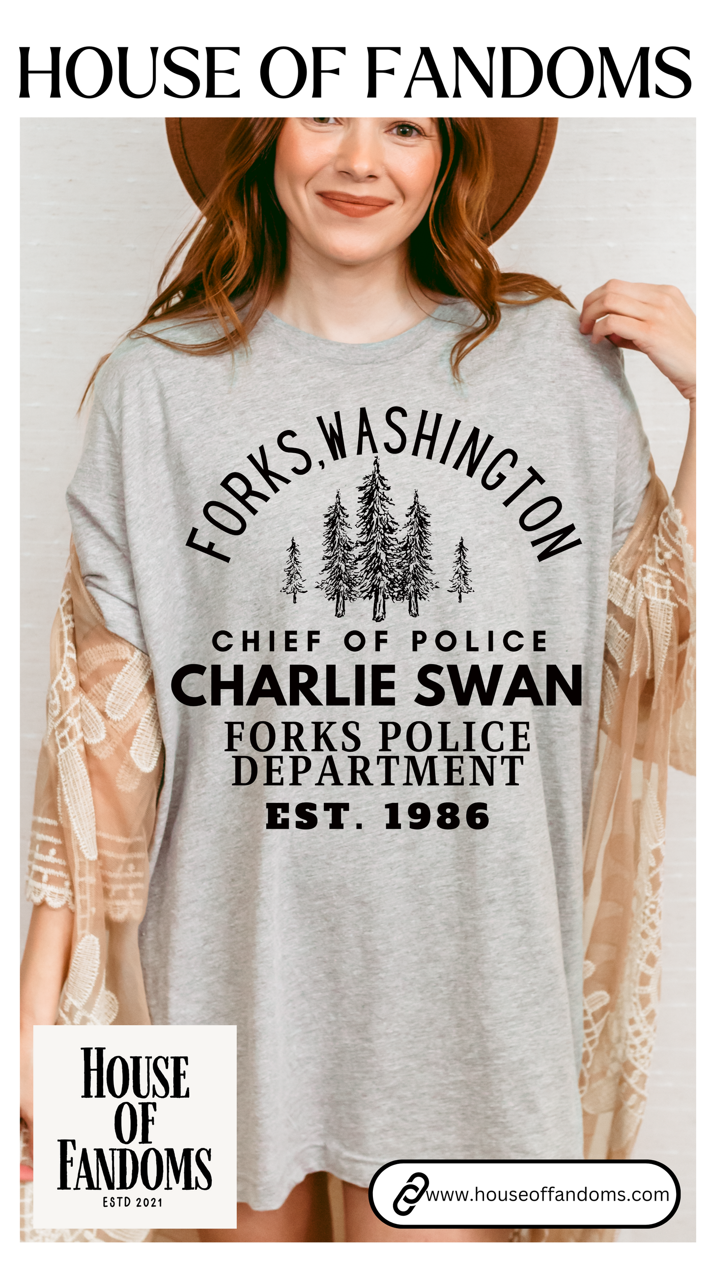 Twilight Saga Movie Book Shirt - Sheriff Charlie Swan