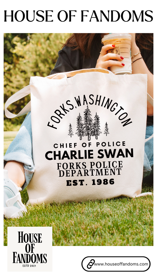 Twilight Saga Movie Book Tote Bag - Sheriff Charlie Swan