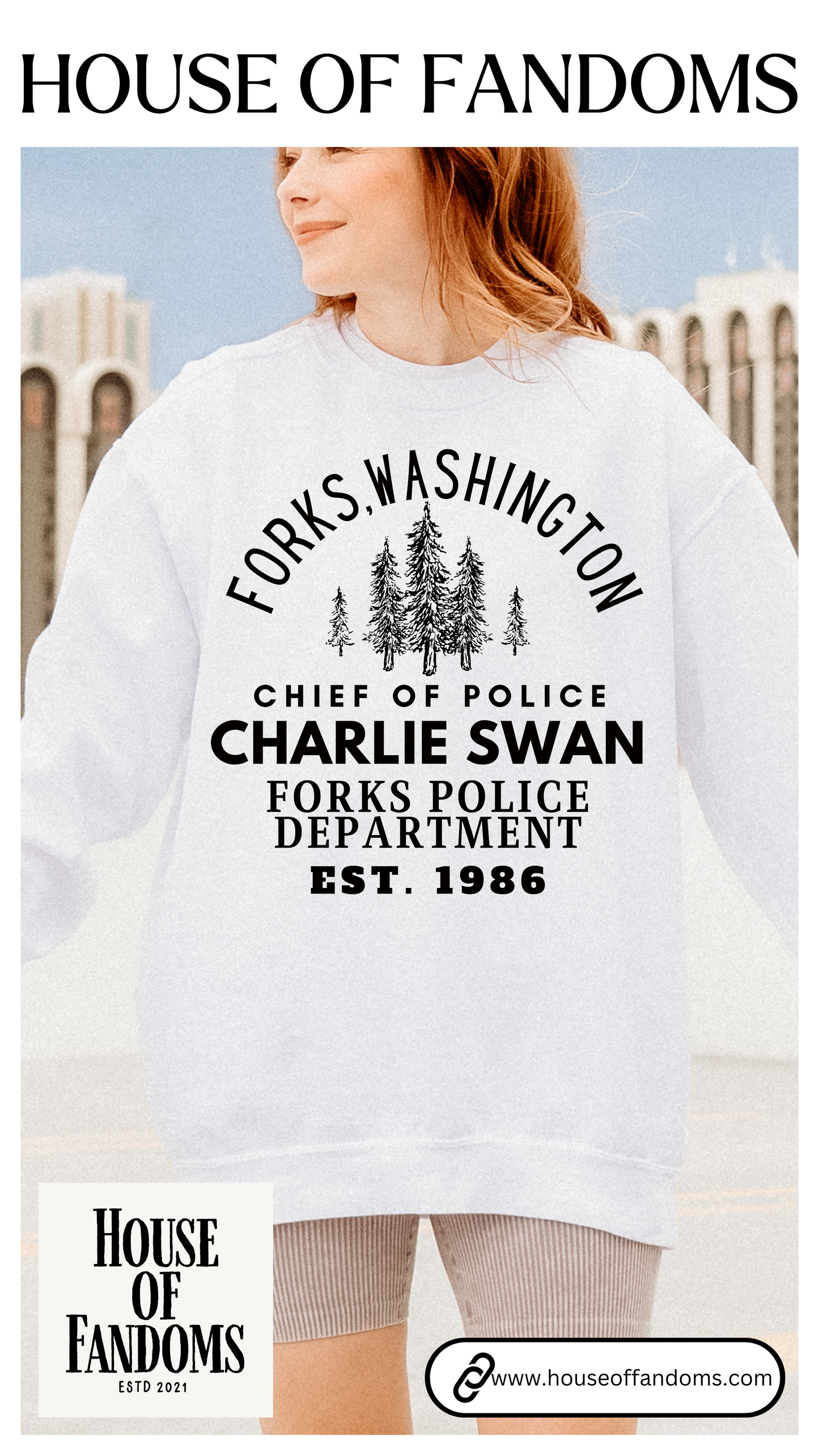 Comfort Colors® Twilight Saga Movie Book Sweatshirt - Sheriff Charlie Swan