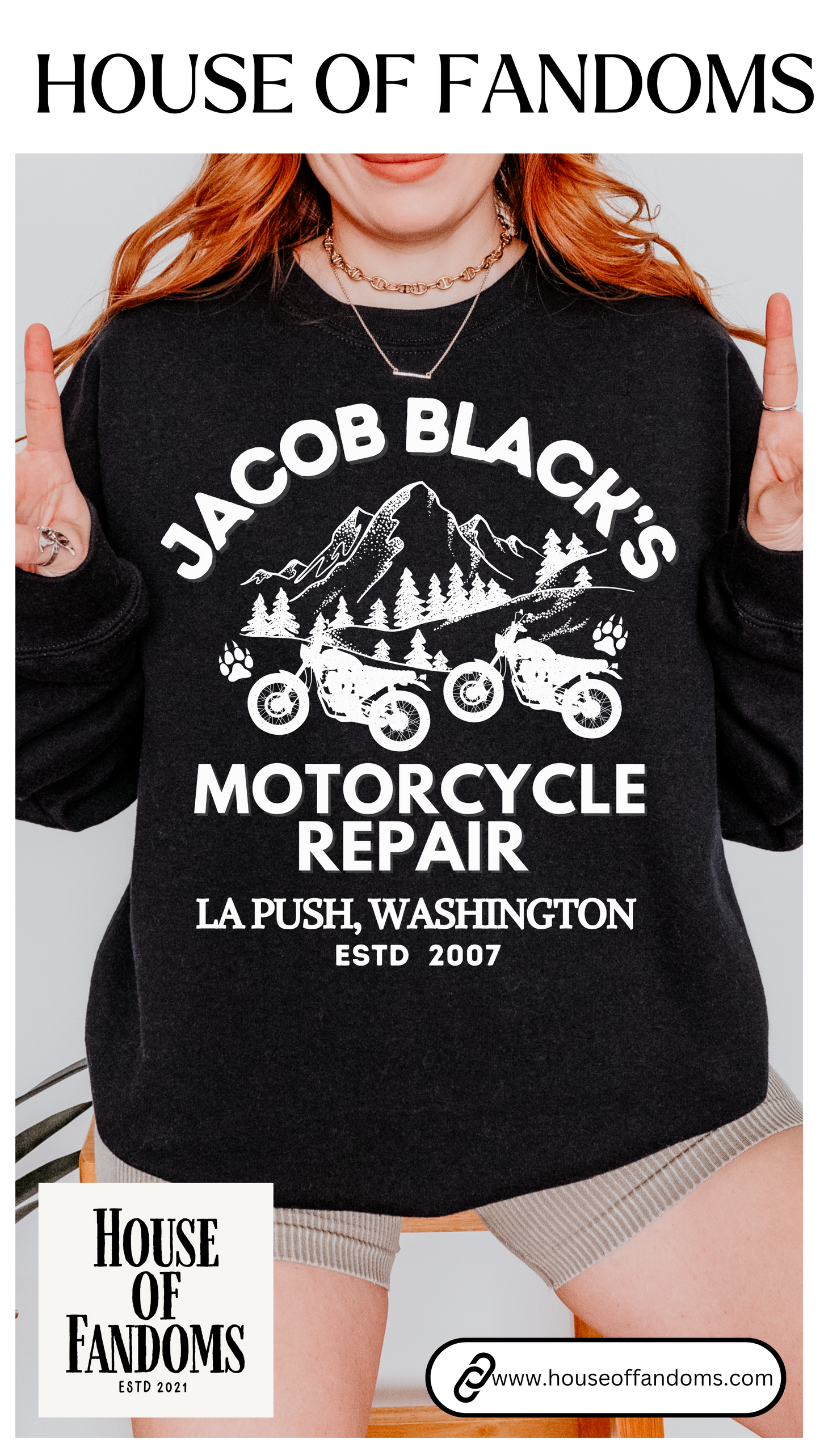 Twilight Saga Movie Book Sweatshirt - Jacob Black