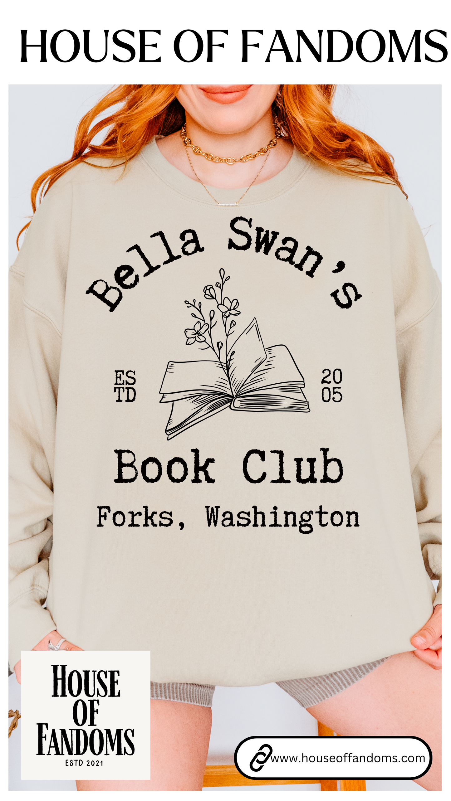 Twilight Saga Movie or Book Sweatshirt - Bella Swan Book Club