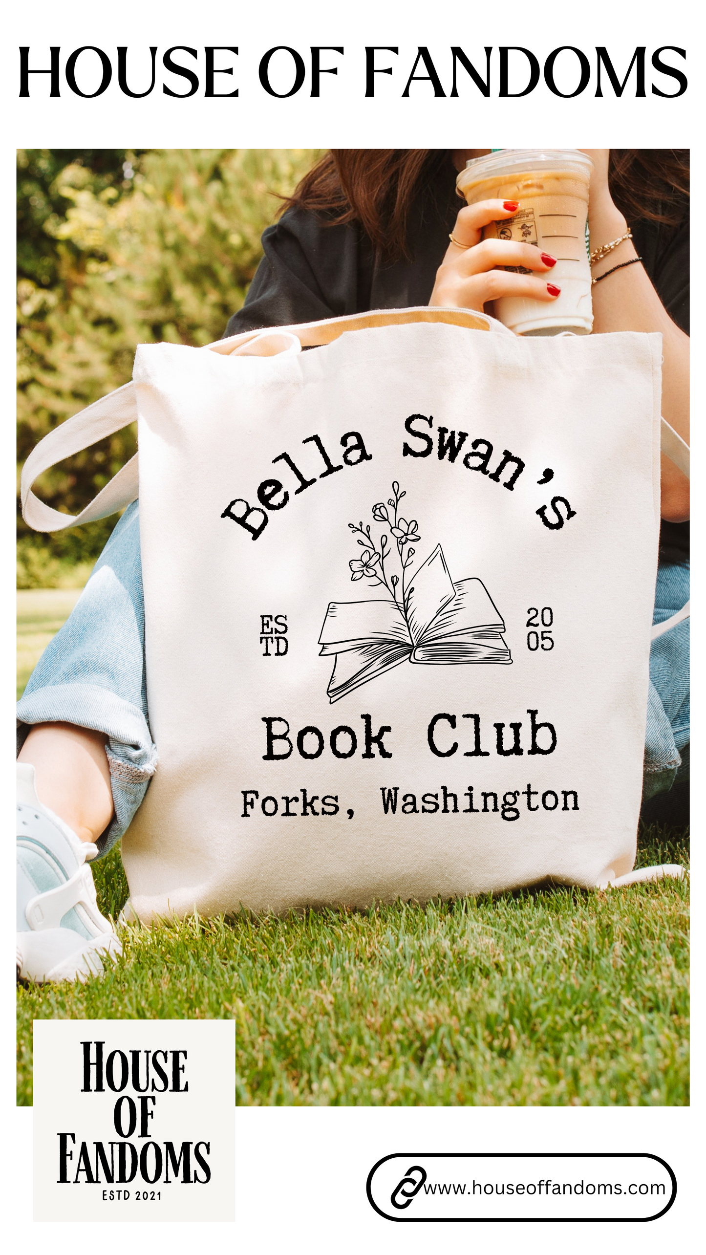 Twilight Saga Movie Book Tote Bag - Bella Swan Book Club