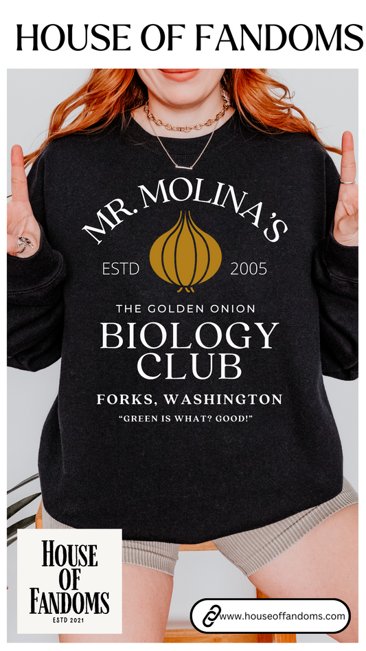 Twilight Saga Book Movie Sweatshirt - Mr. Molina Biology Club